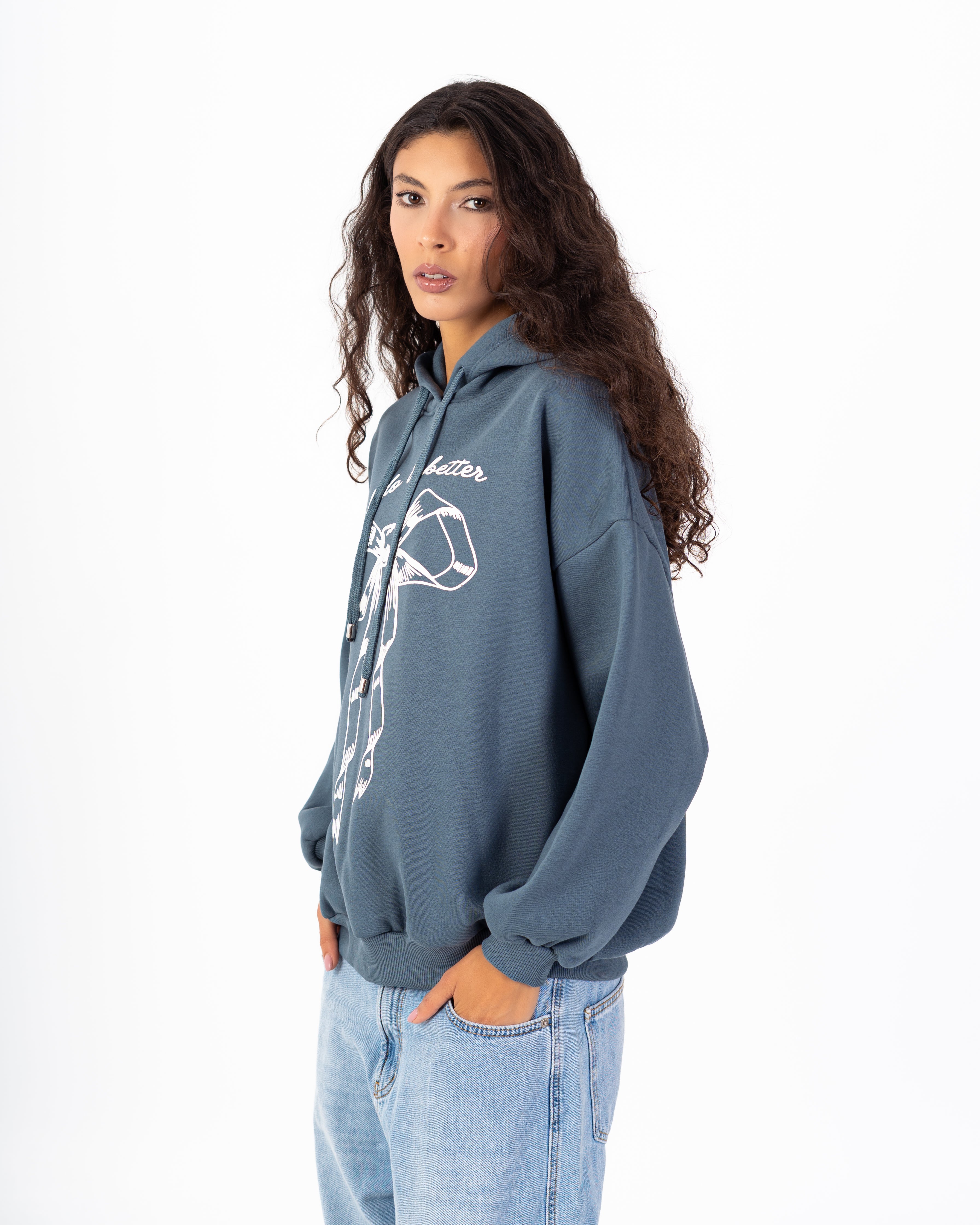 Sweatshirt – Hooded (Bow Print)