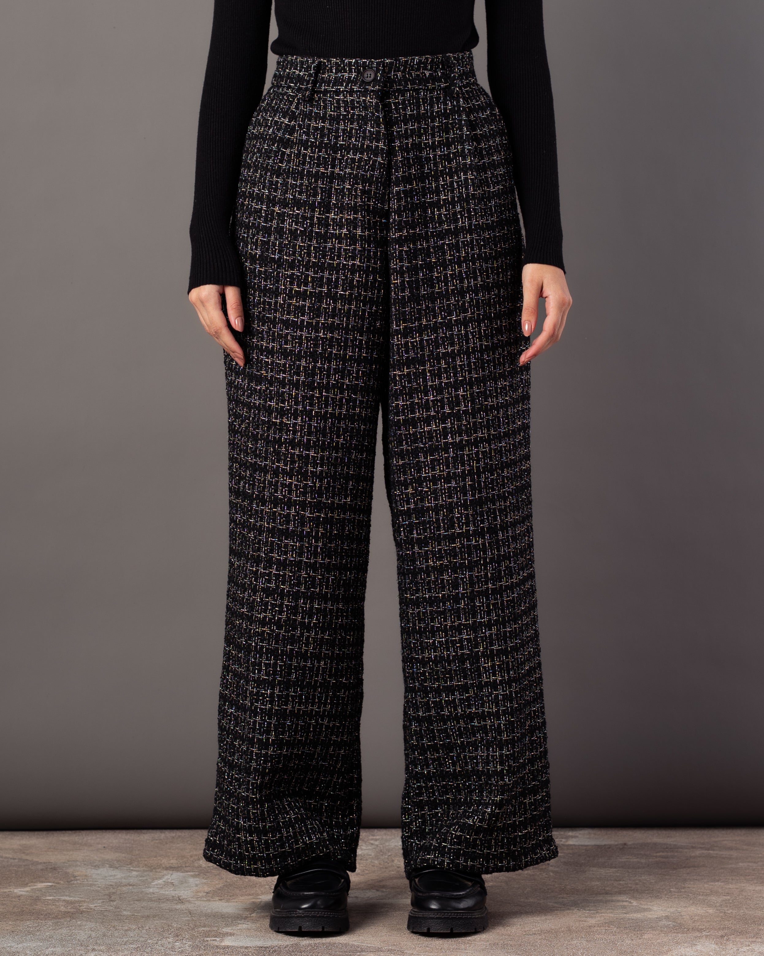 Classic Trouser – Gold Print Embroidery