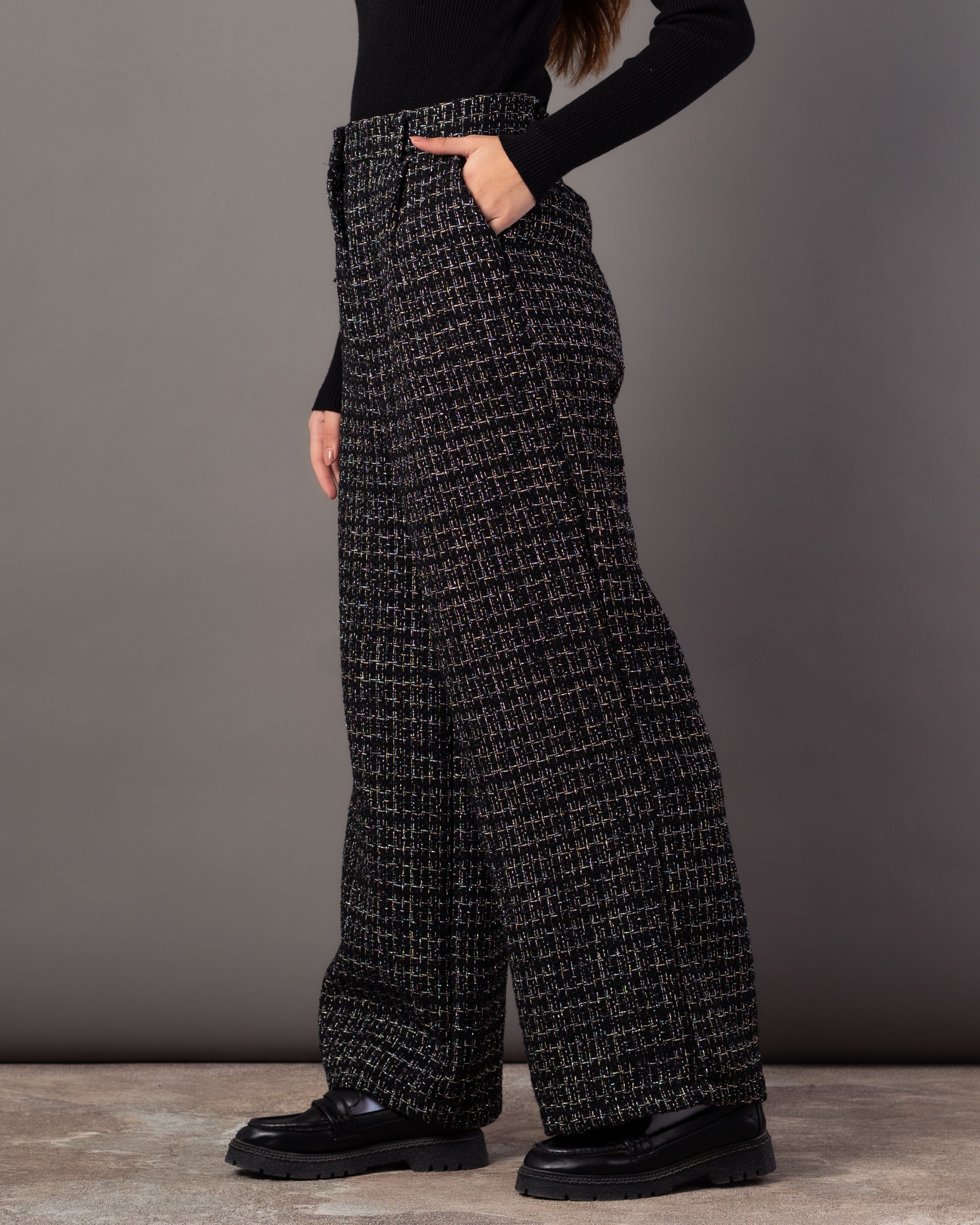 Classic Trouser – Gold Print Embroidery