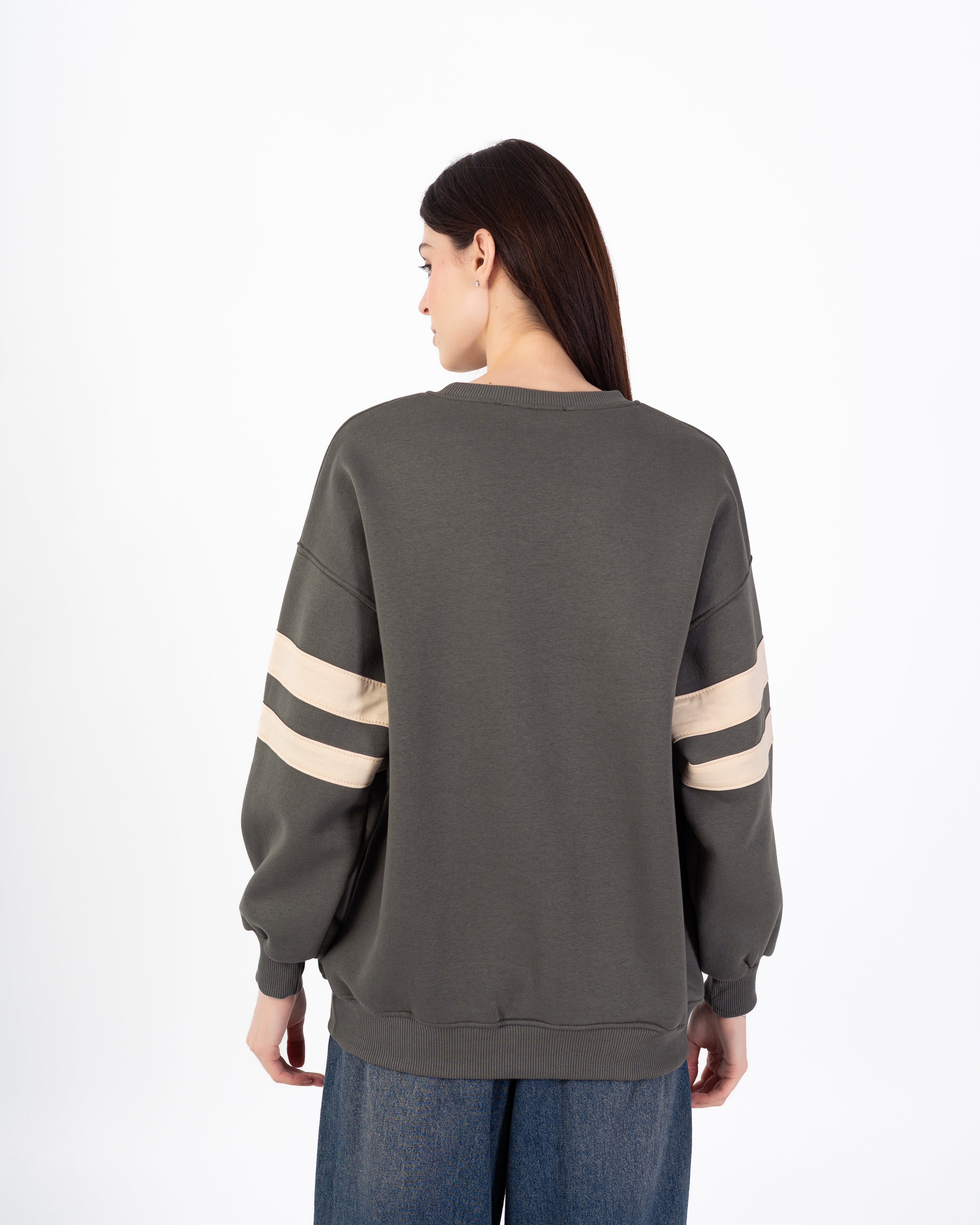 Sweatshirt – Wording Print (Shoulder Stripe)