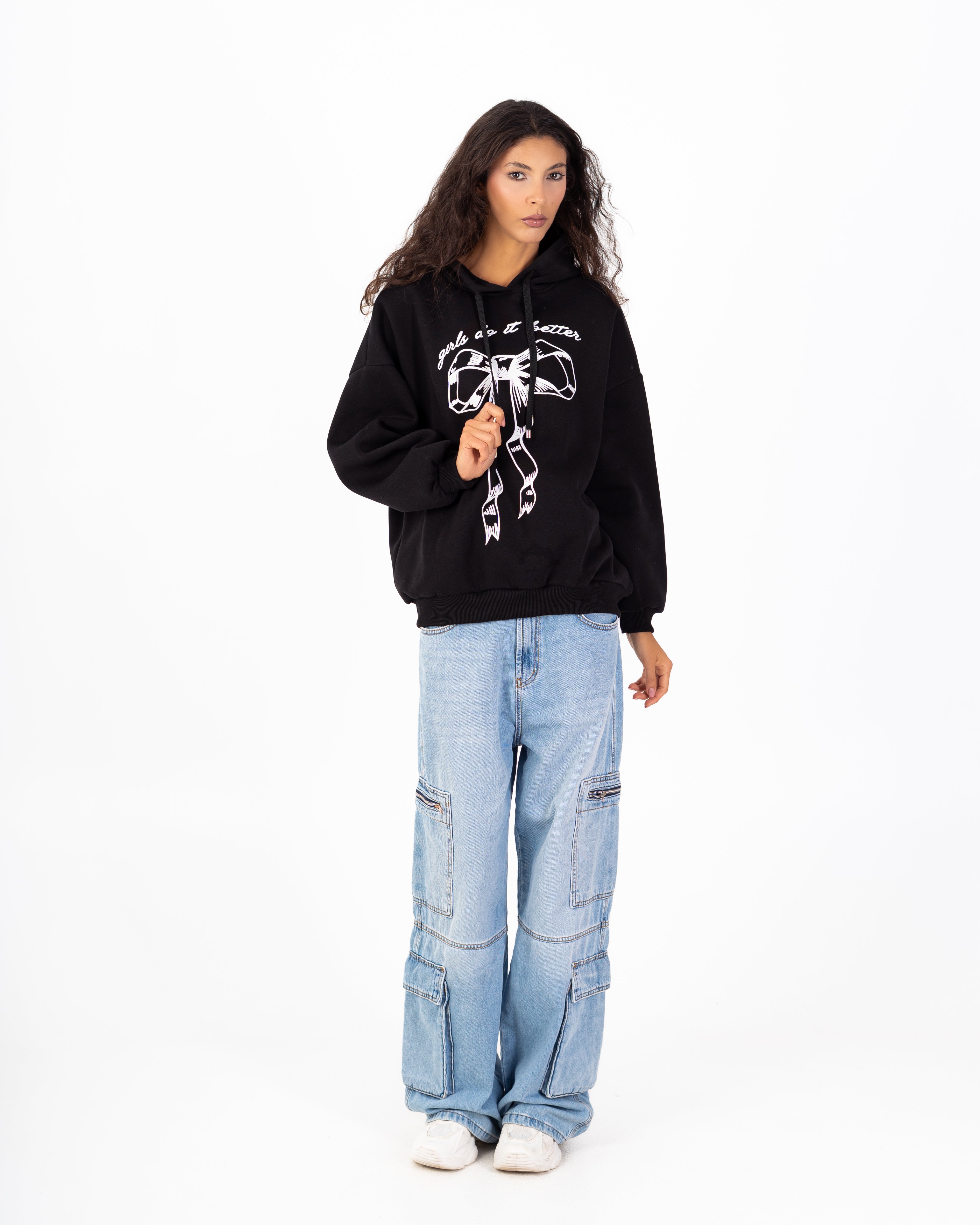 Sweatshirt – Hooded (Bow Print)