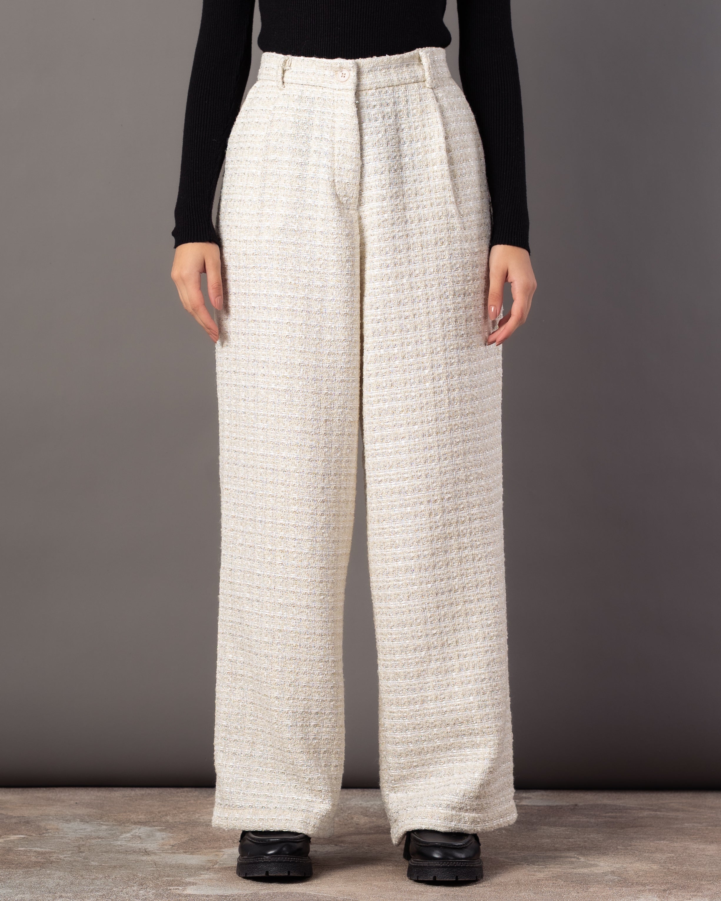 Classic Trouser – Gold Print Embroidery