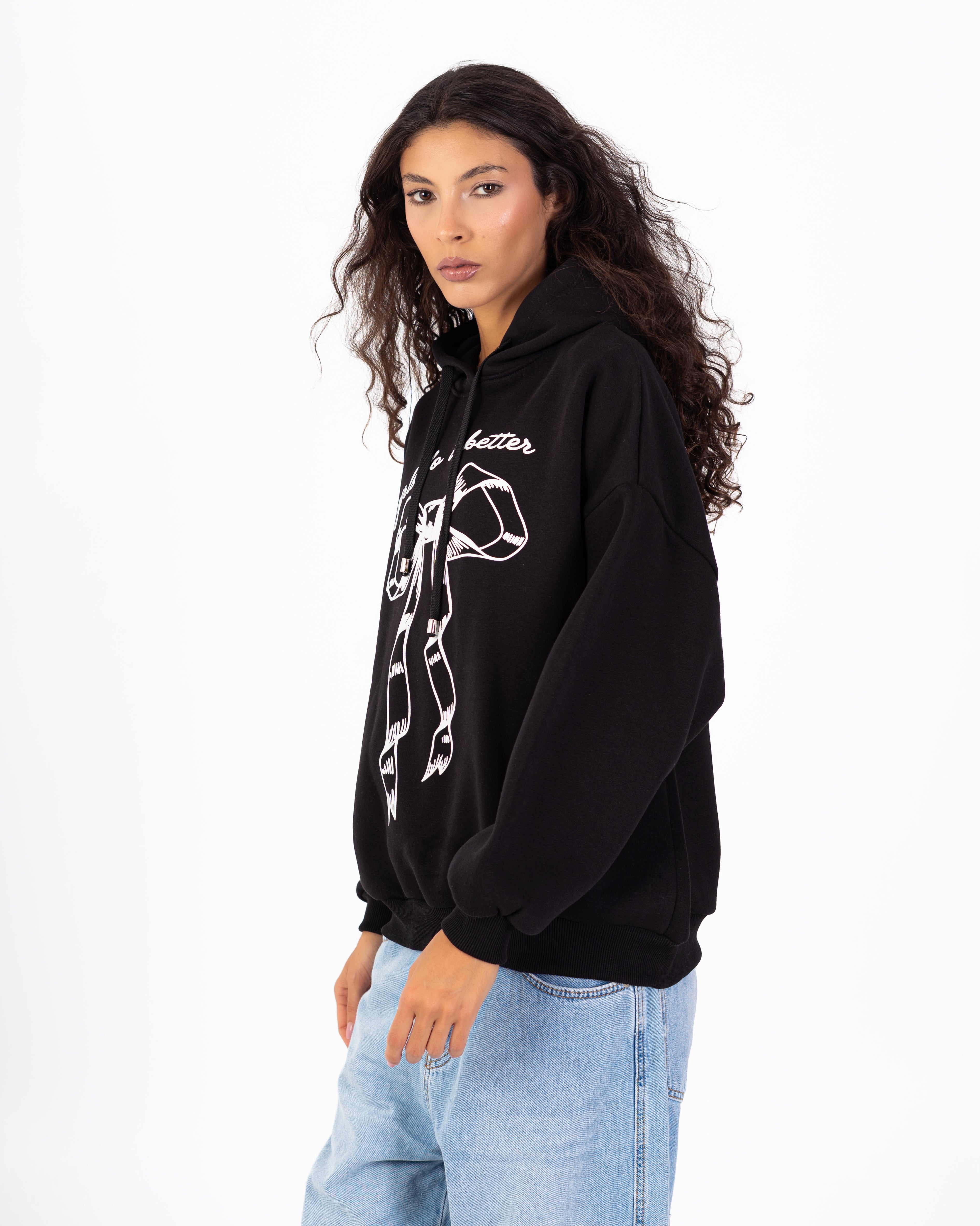 Sweatshirt – Hooded (Bow Print)