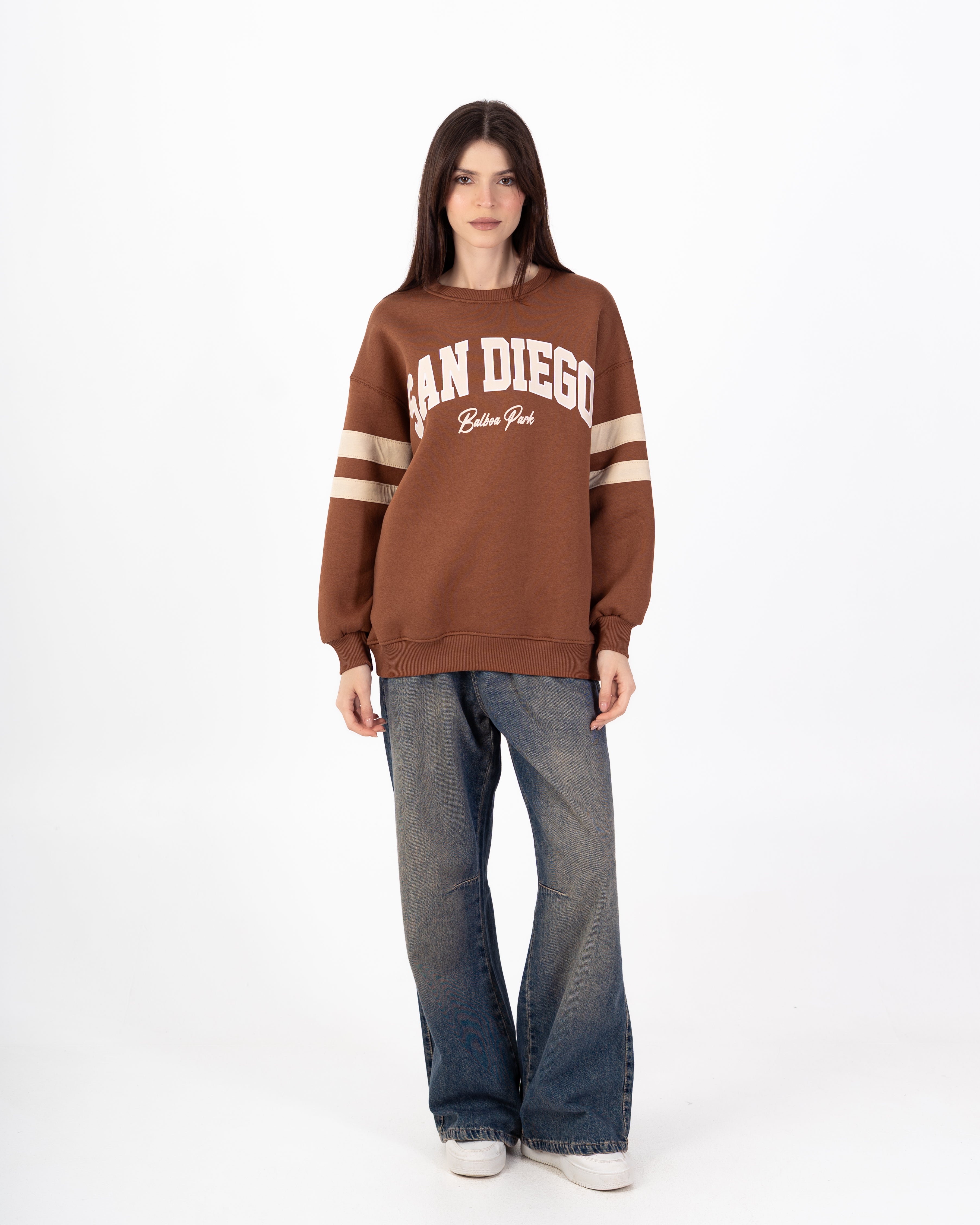 Sweatshirt – Wording Print (Shoulder Stripe)