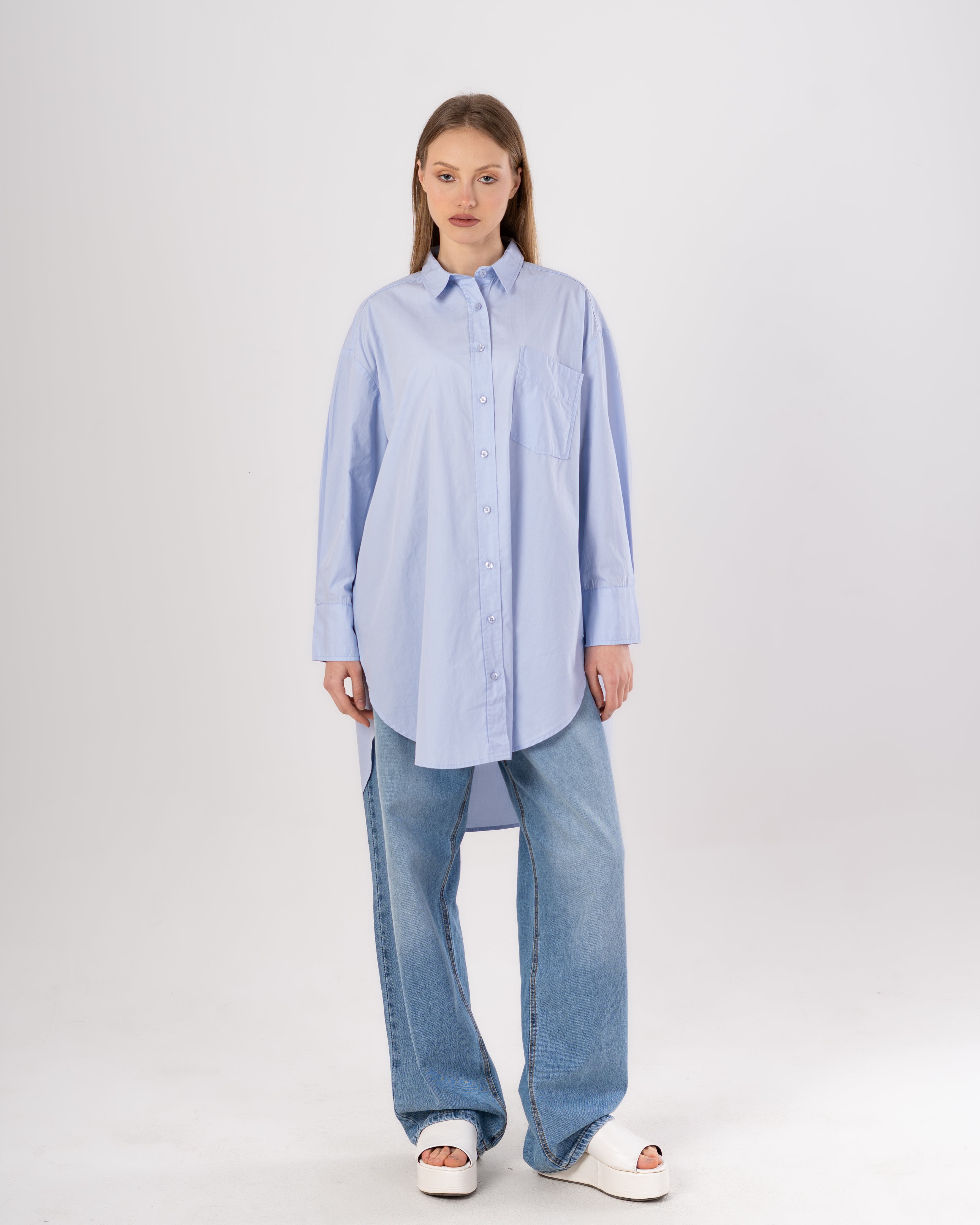 Shirt - Plain Long (Chest Pocket)