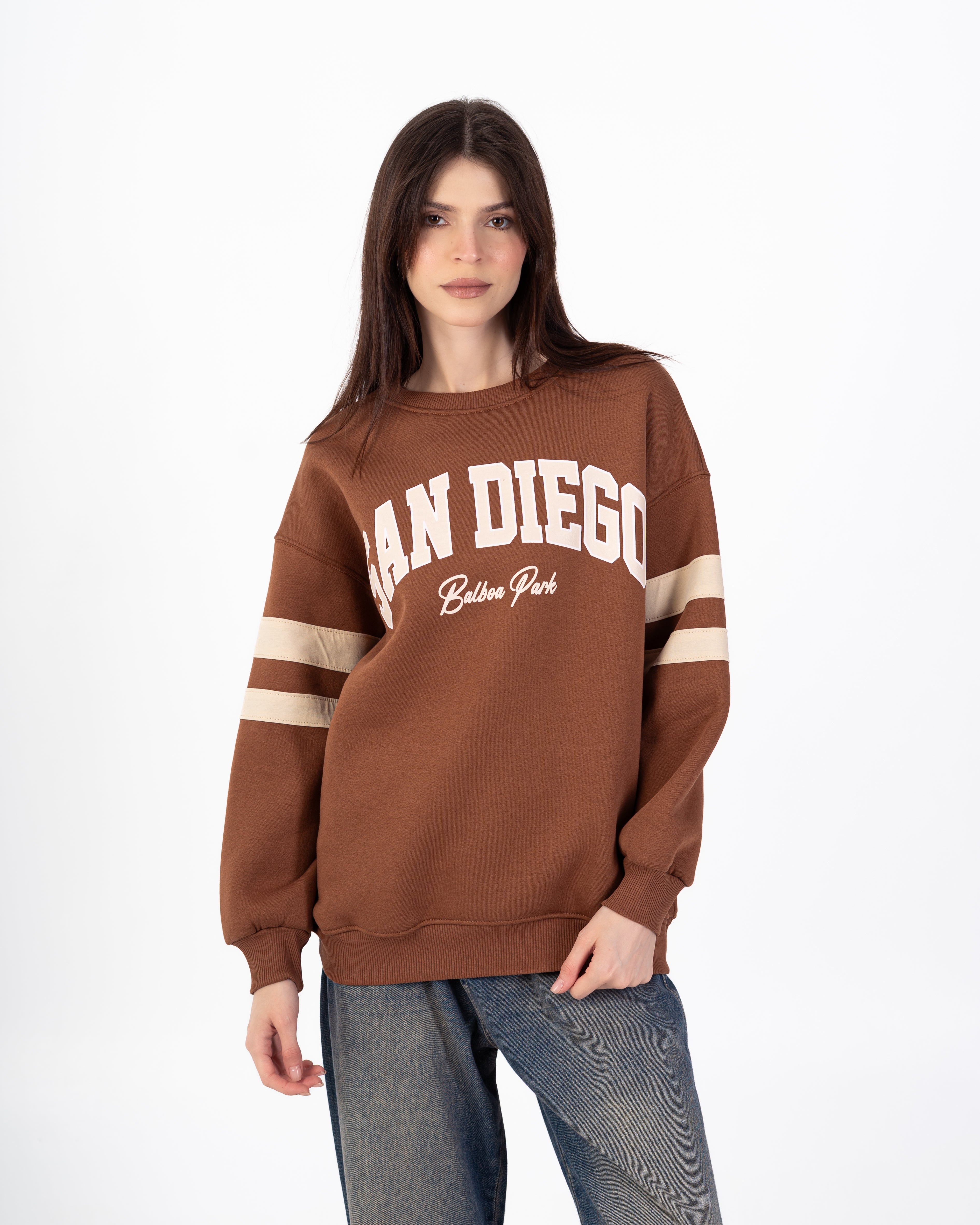 Sweatshirt – Wording Print (Shoulder Stripe)