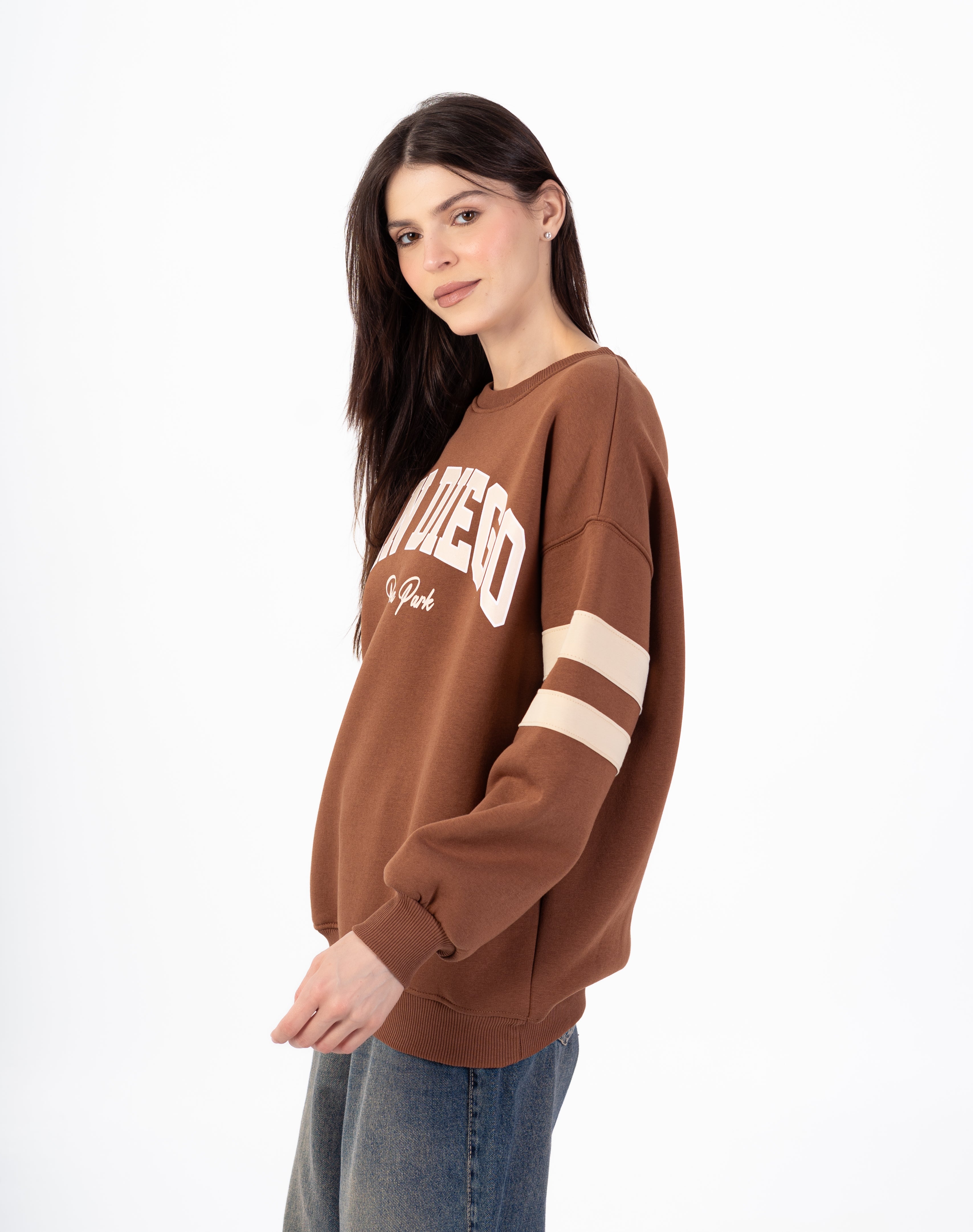 Sweatshirt – Wording Print (Shoulder Stripe)