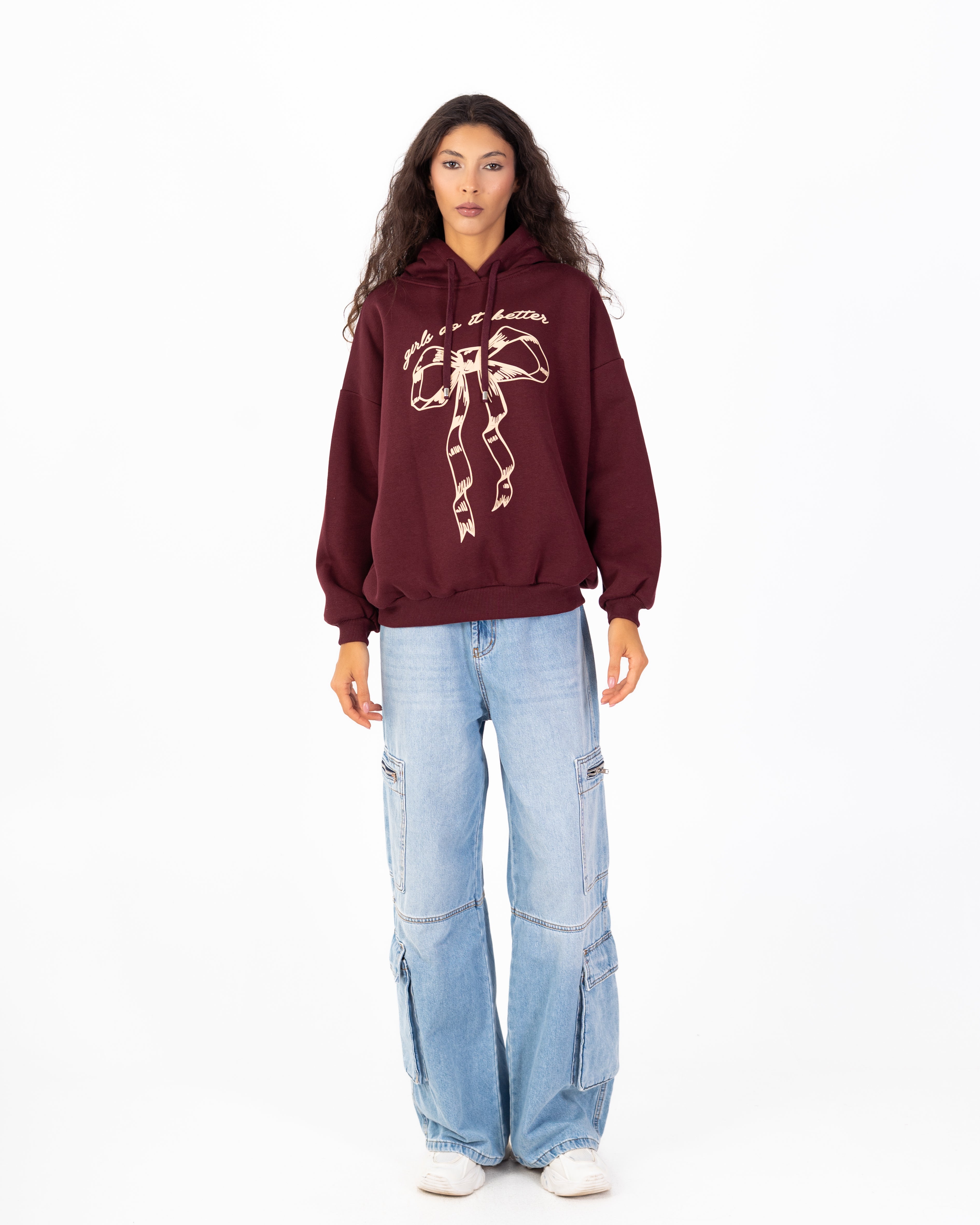 Sweatshirt – Hooded (Bow Print)