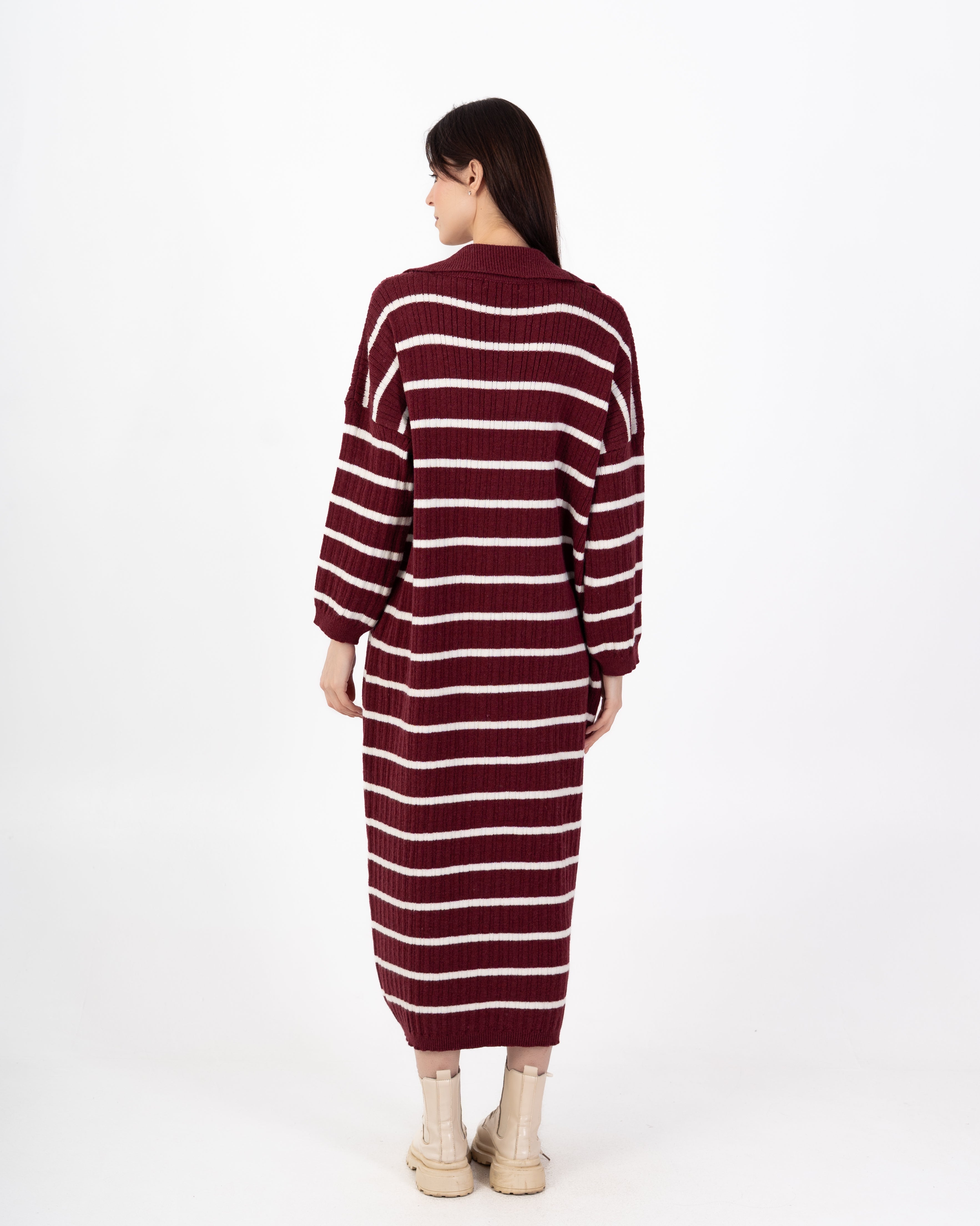 Knitwear Dress – Horizontal Stripes