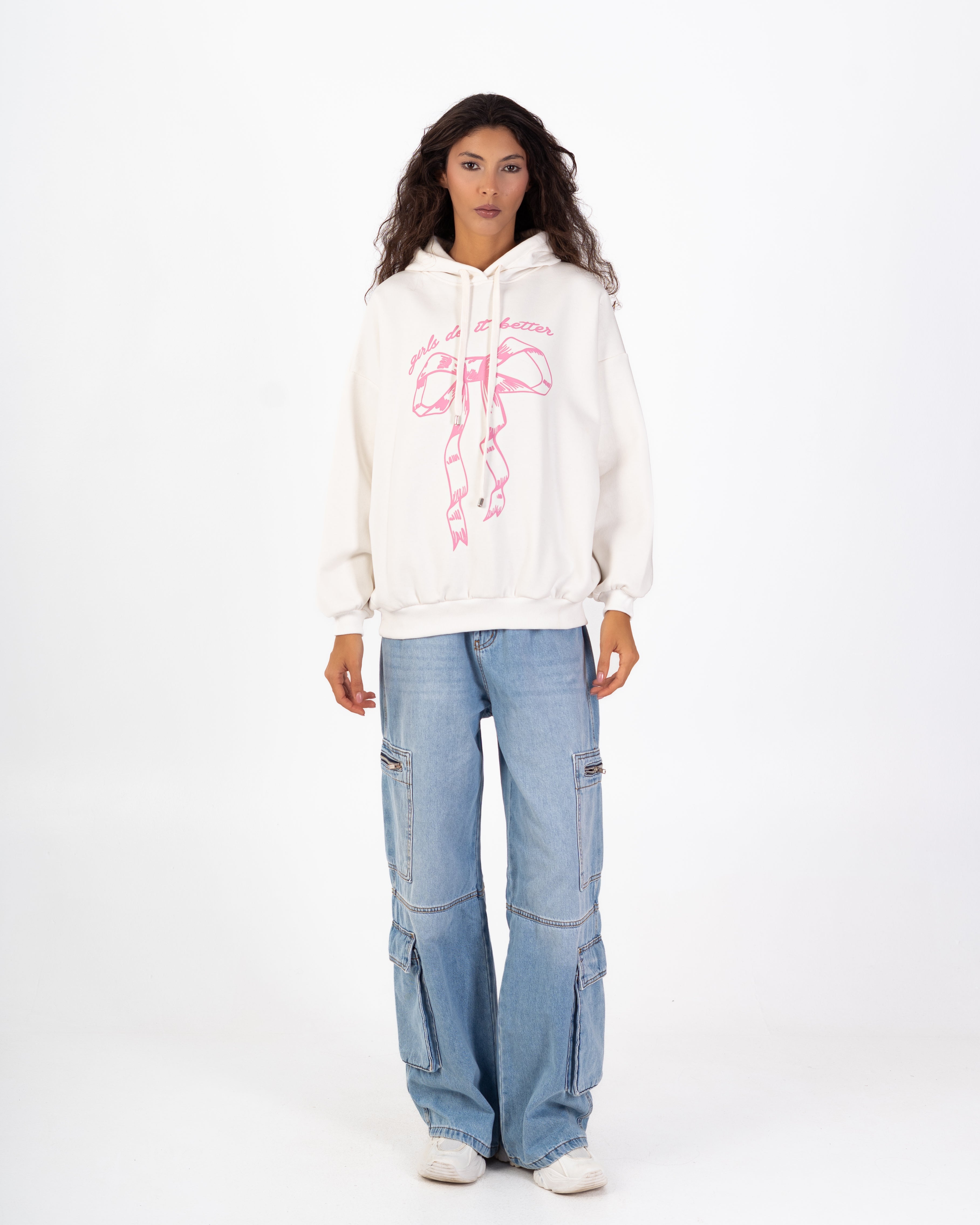 Sweatshirt – Hooded (Bow Print)