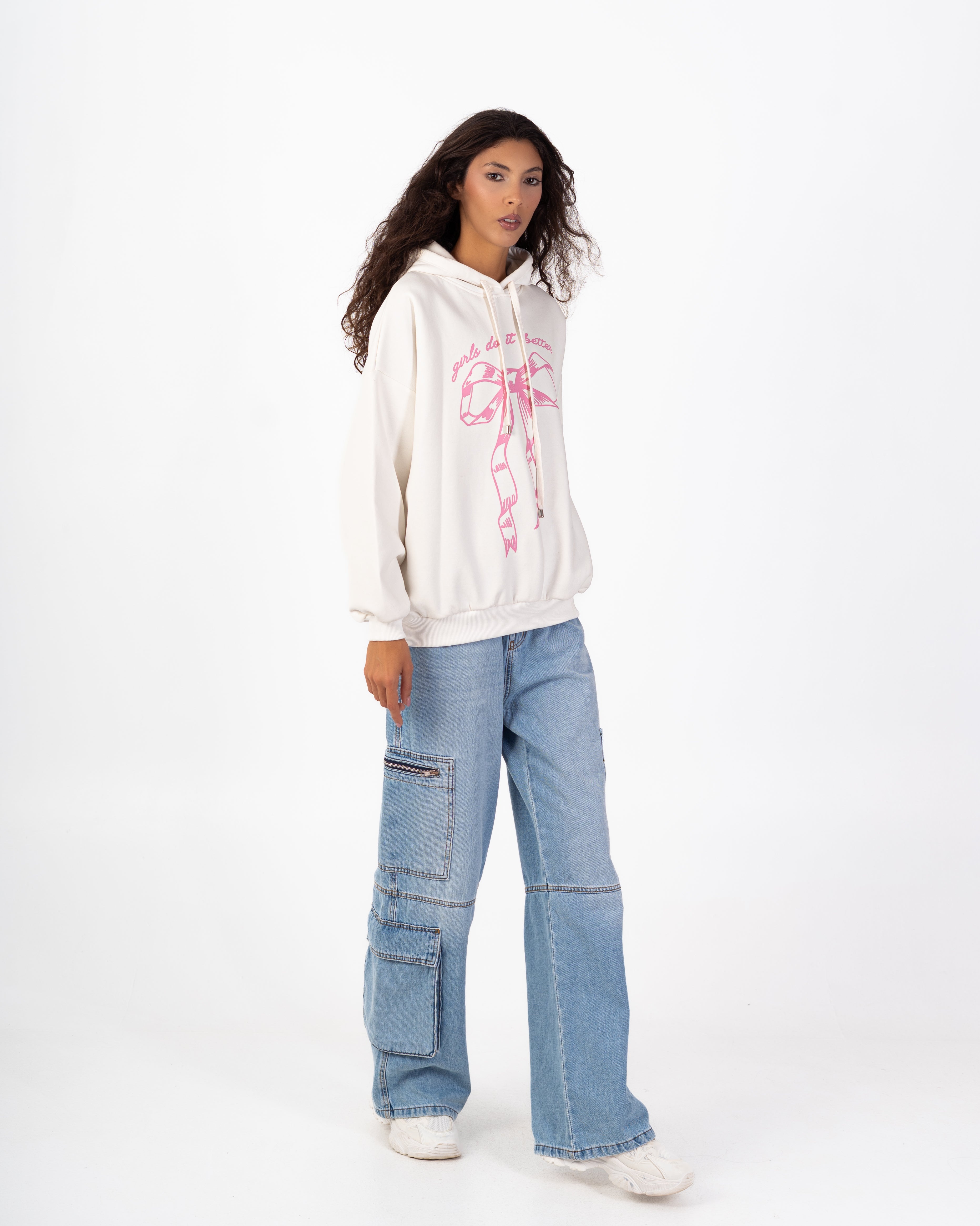 Sweatshirt – Hooded (Bow Print)