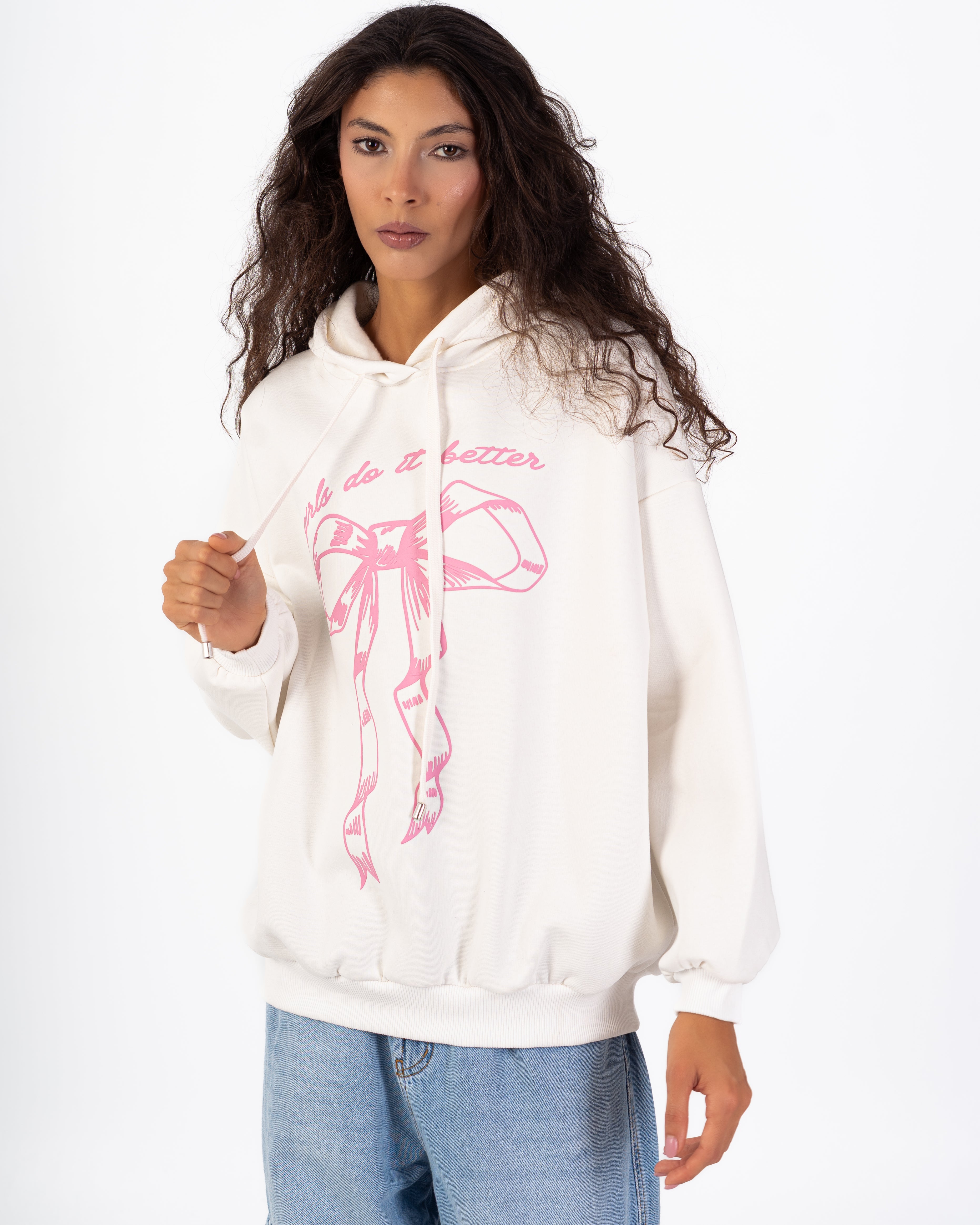 Sweatshirt – Hooded (Bow Print)