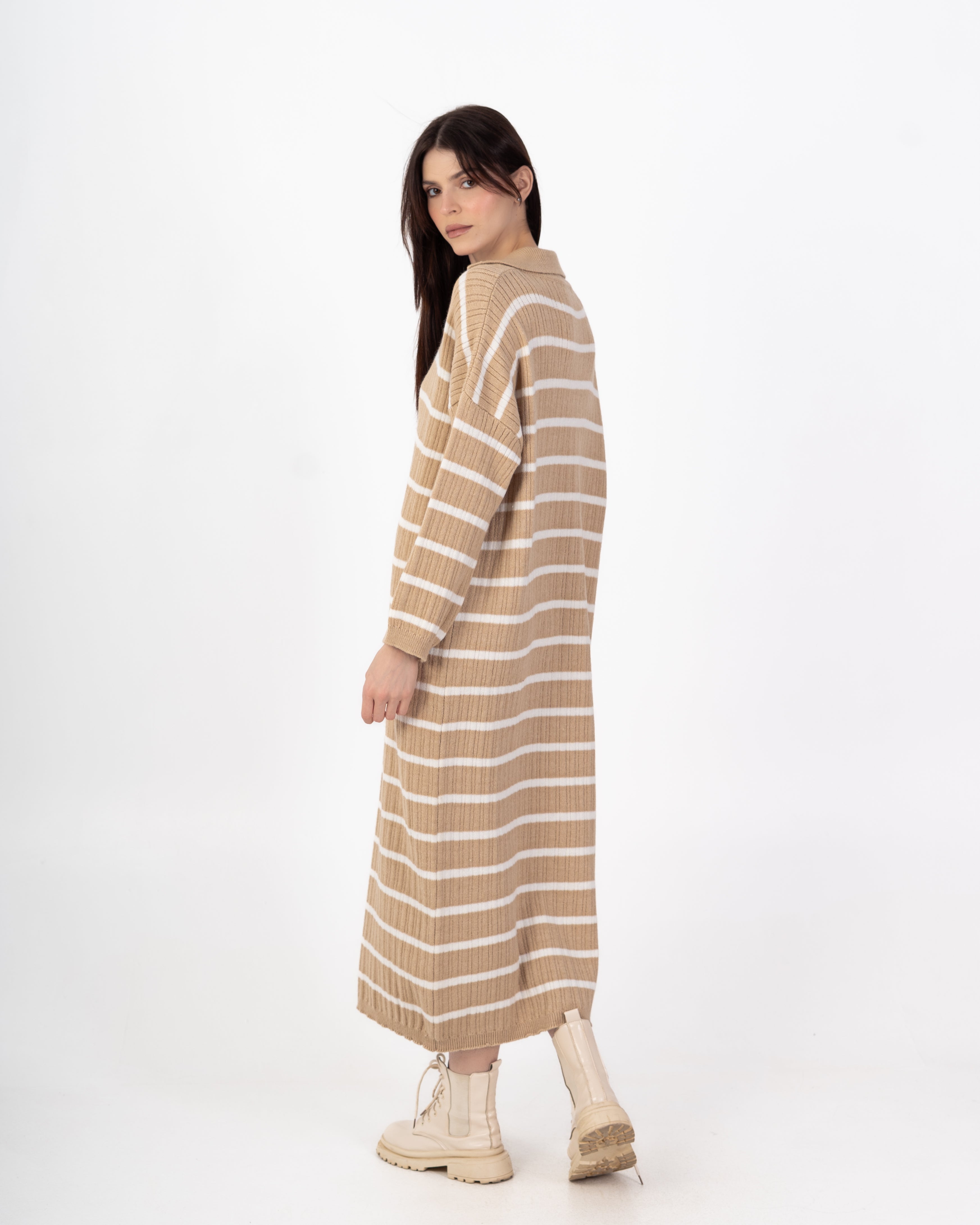 Knitwear Dress – Horizontal Stripes