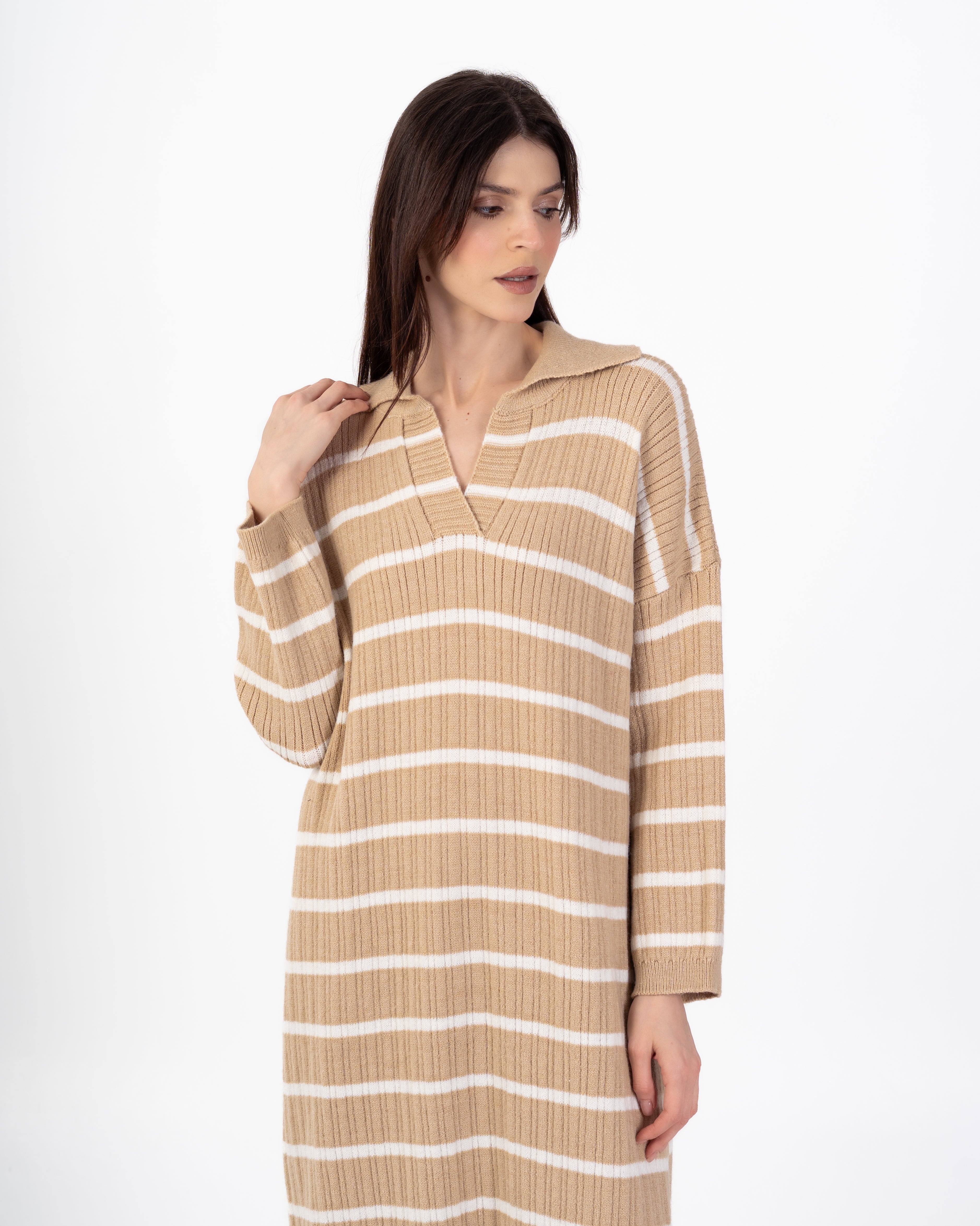 Knitwear Dress – Horizontal Stripes
