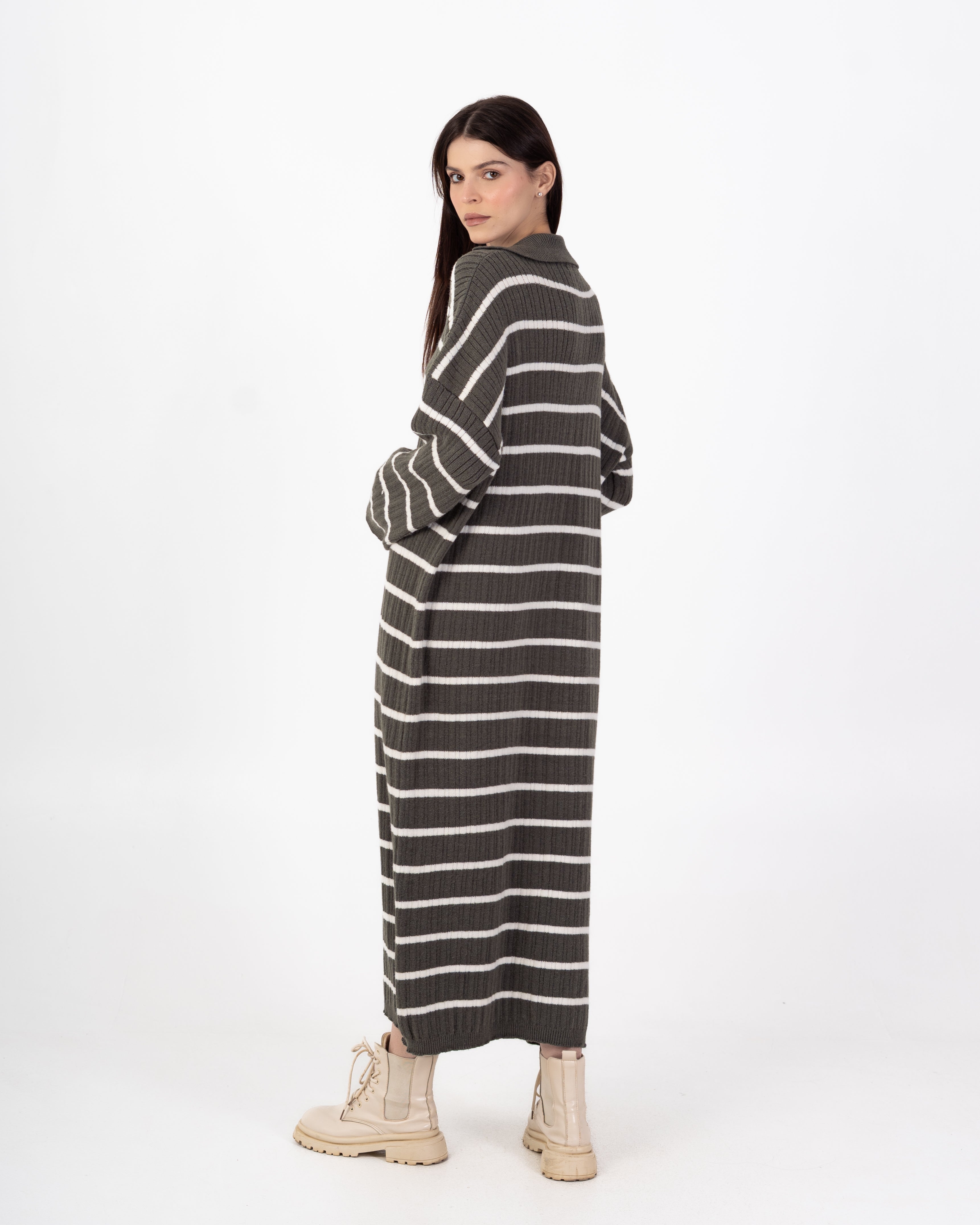 Knitwear Dress – Horizontal Stripes