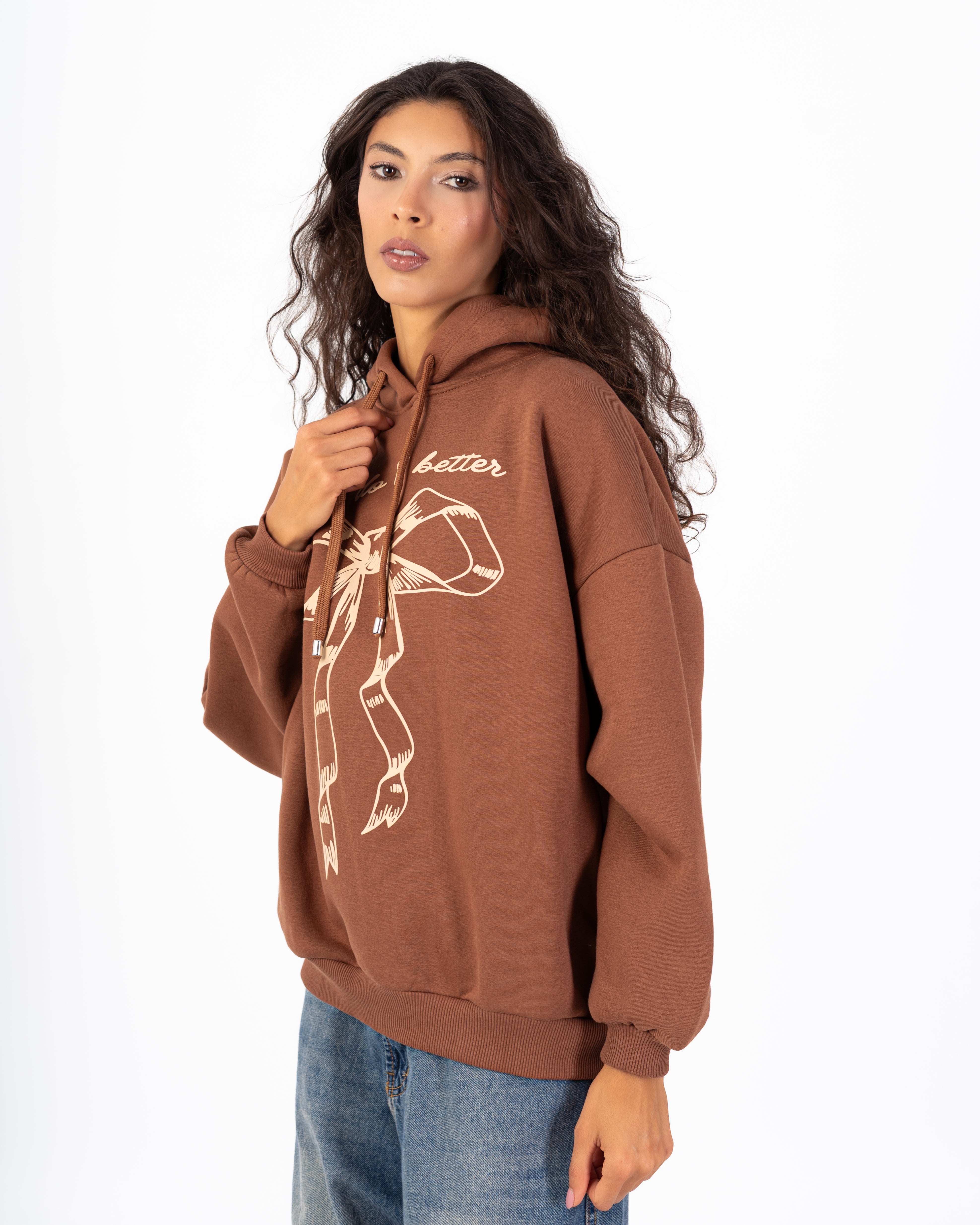 Sweatshirt – Hooded (Bow Print)