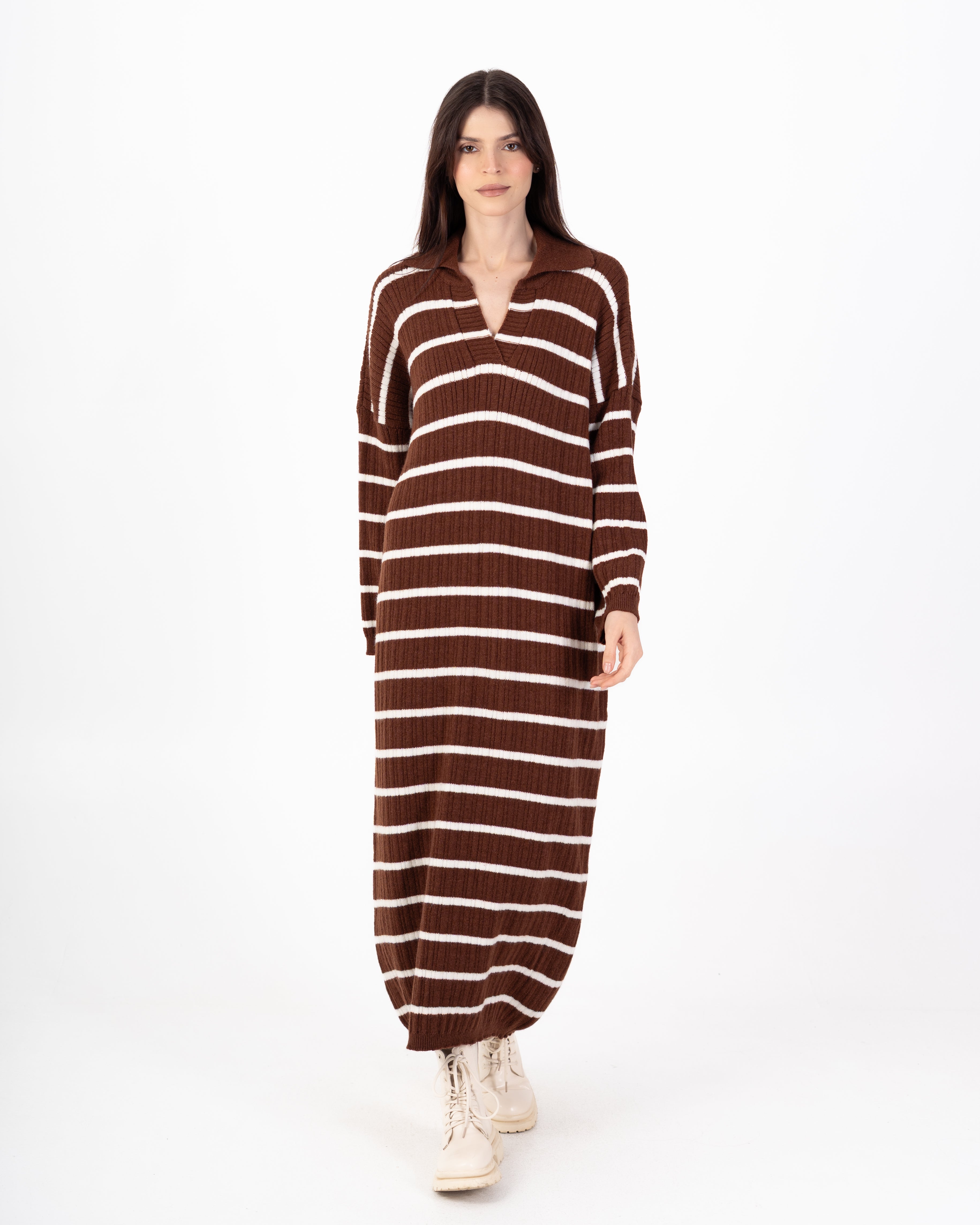 Knitwear Dress – Horizontal Stripes