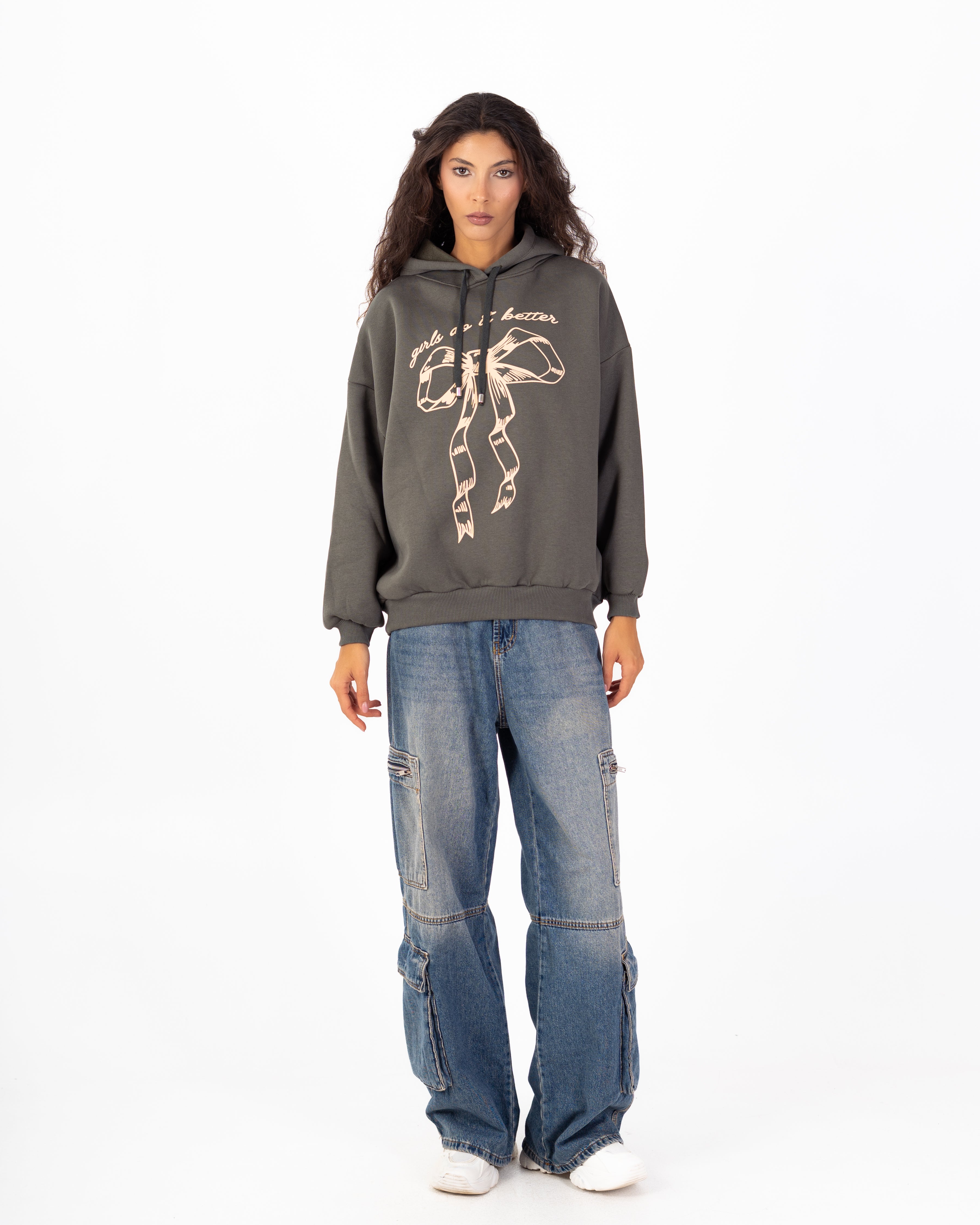 Sweatshirt – Hooded (Bow Print)