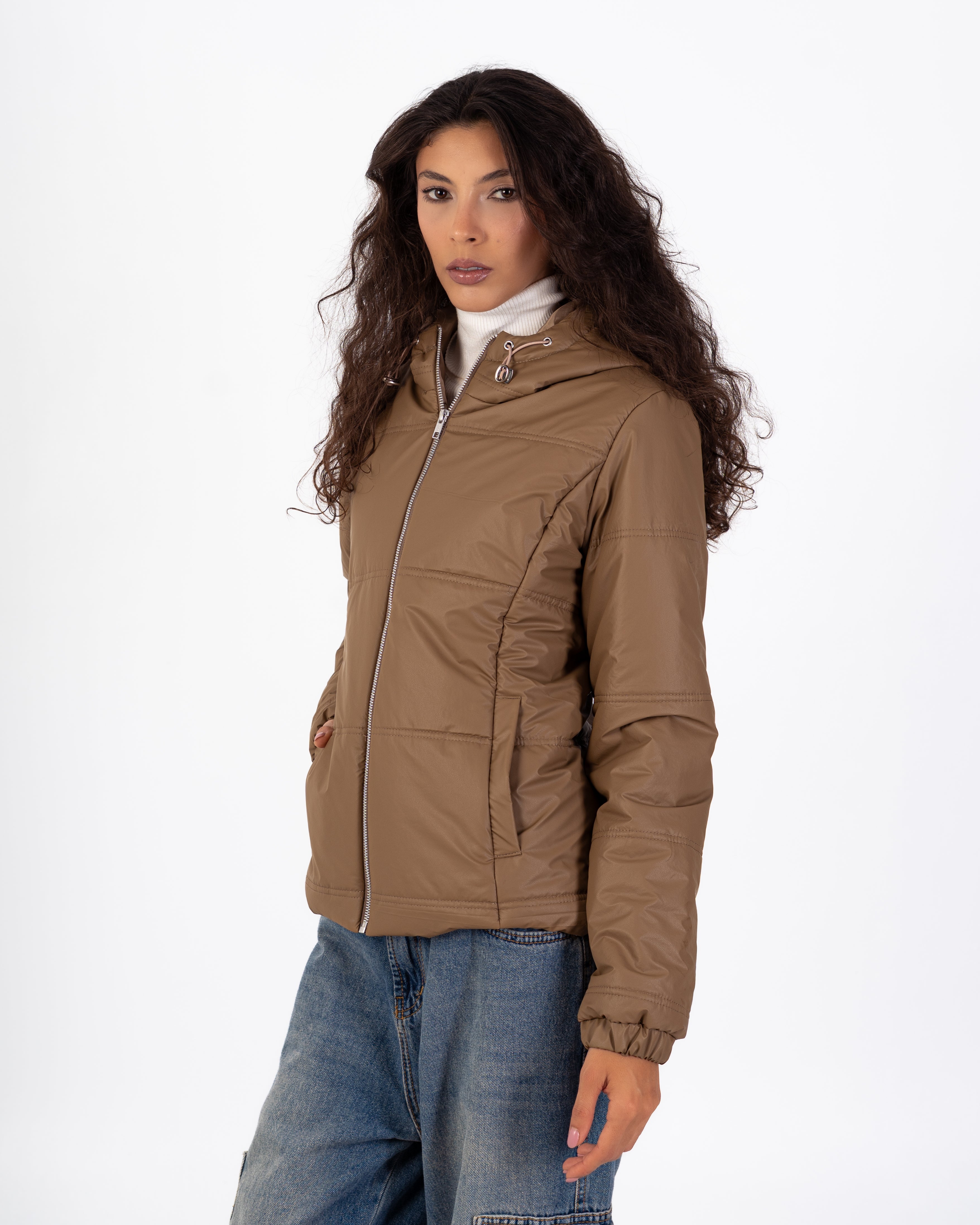 Leather Jacket – Quilted (Hooded)