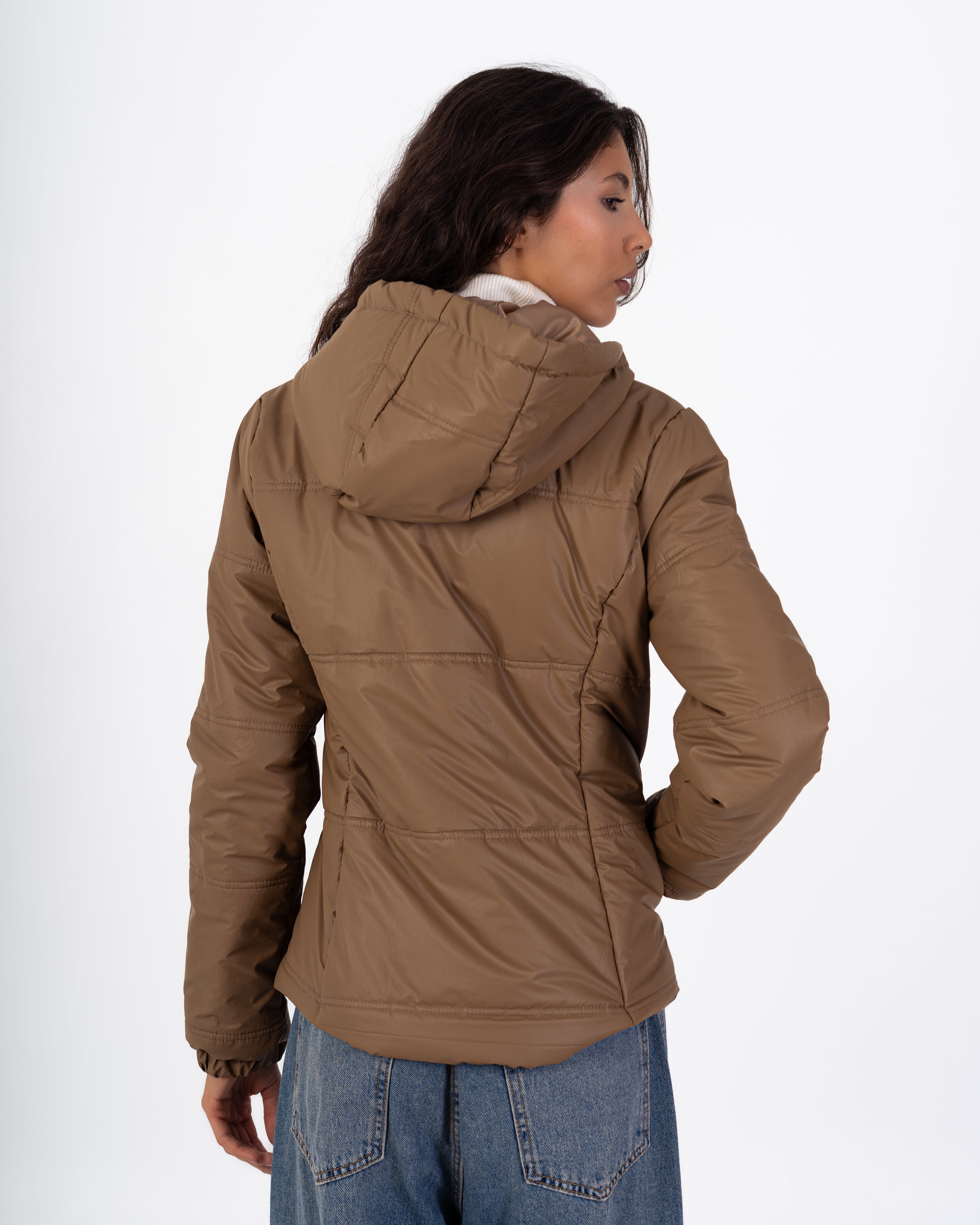 Leather Jacket – Quilted (Hooded)