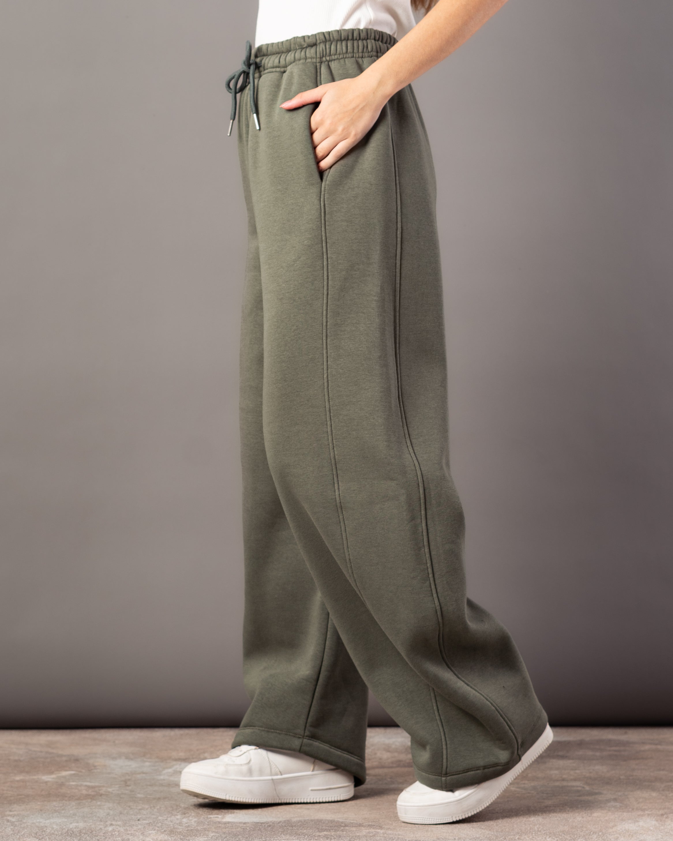 Milton Trouser – Plain Wide-Leg (Double Side Stripes)