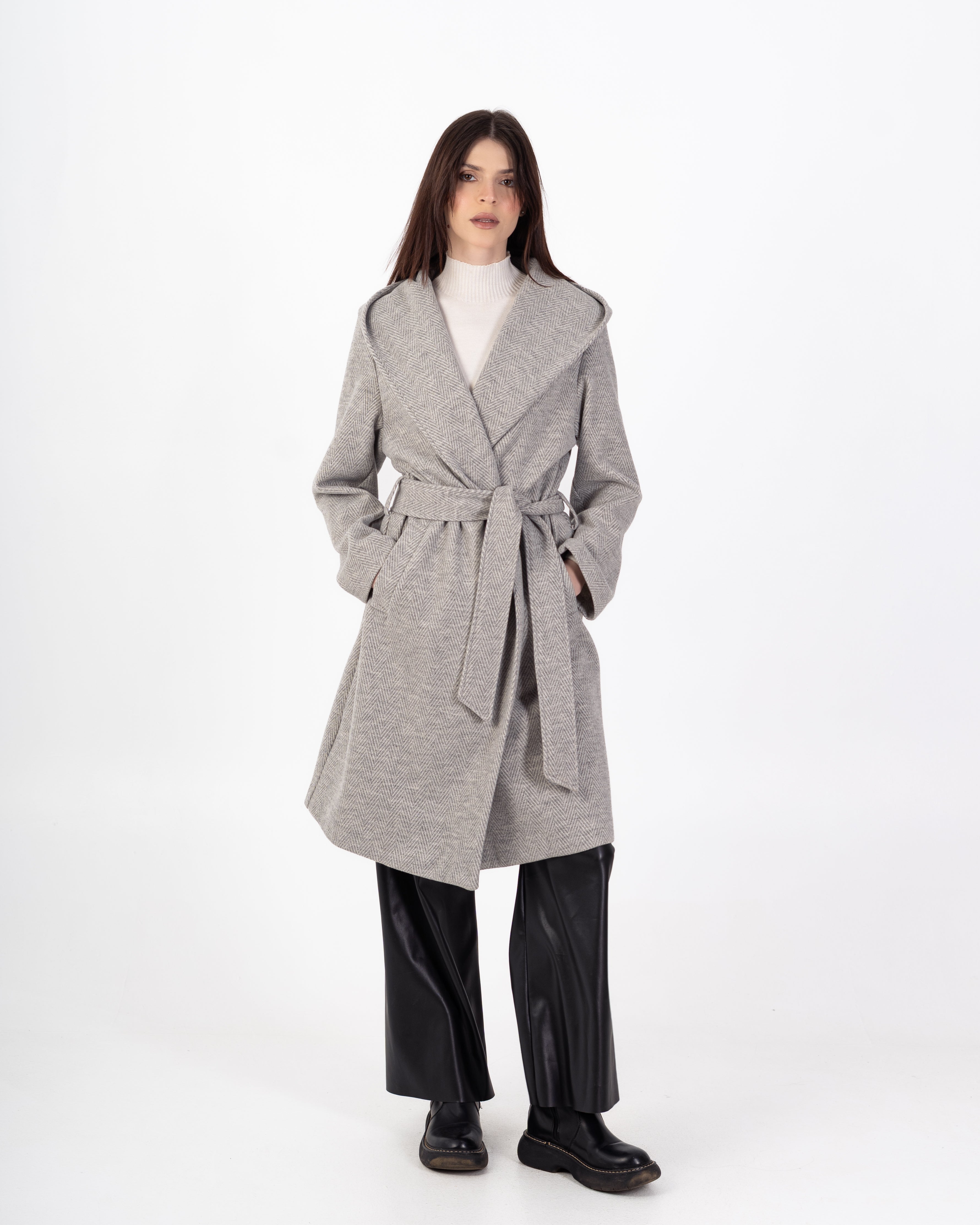 كارديجان صوف – سادة (غطاء رأس واسع)