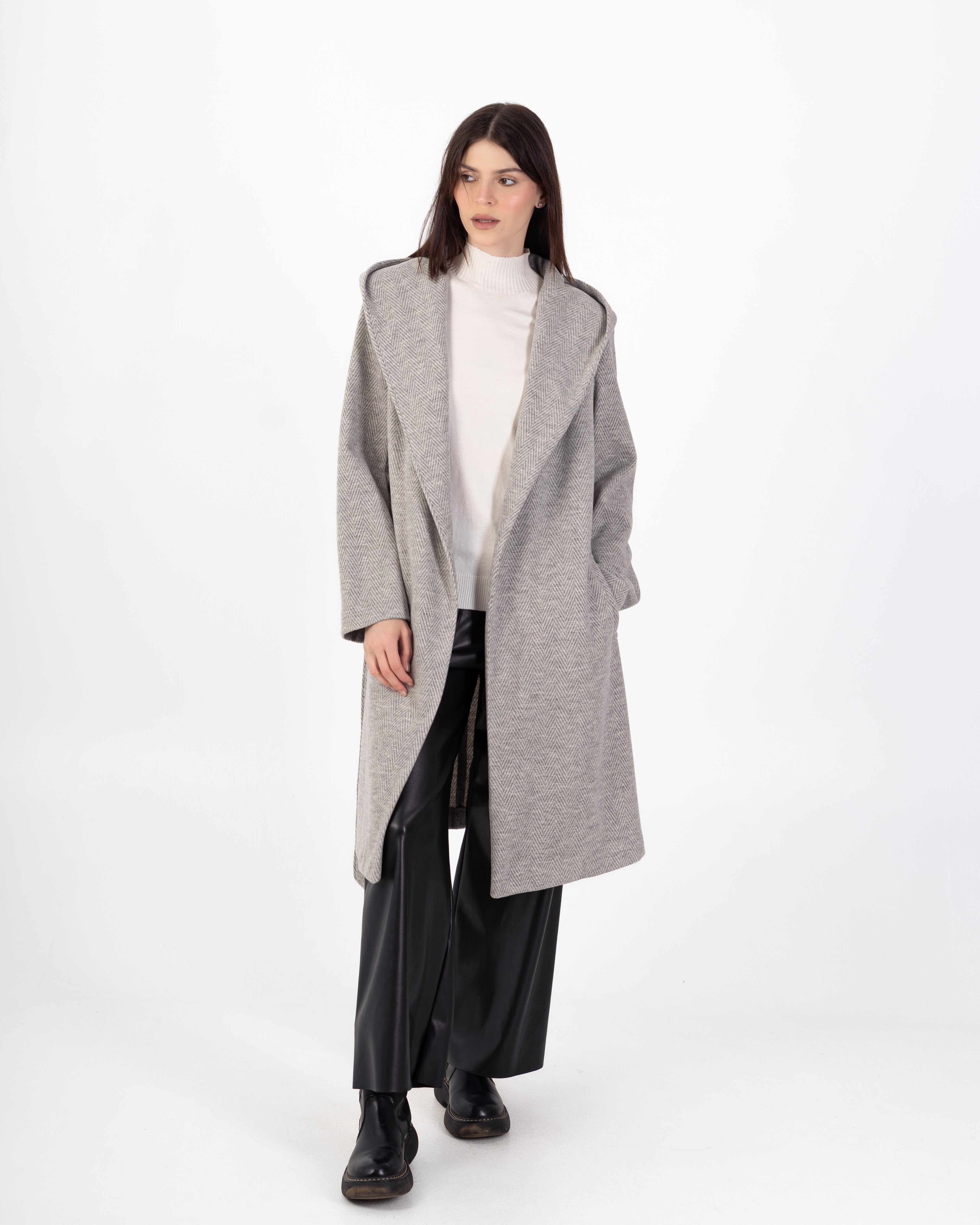 كارديجان صوف – سادة (غطاء رأس واسع)