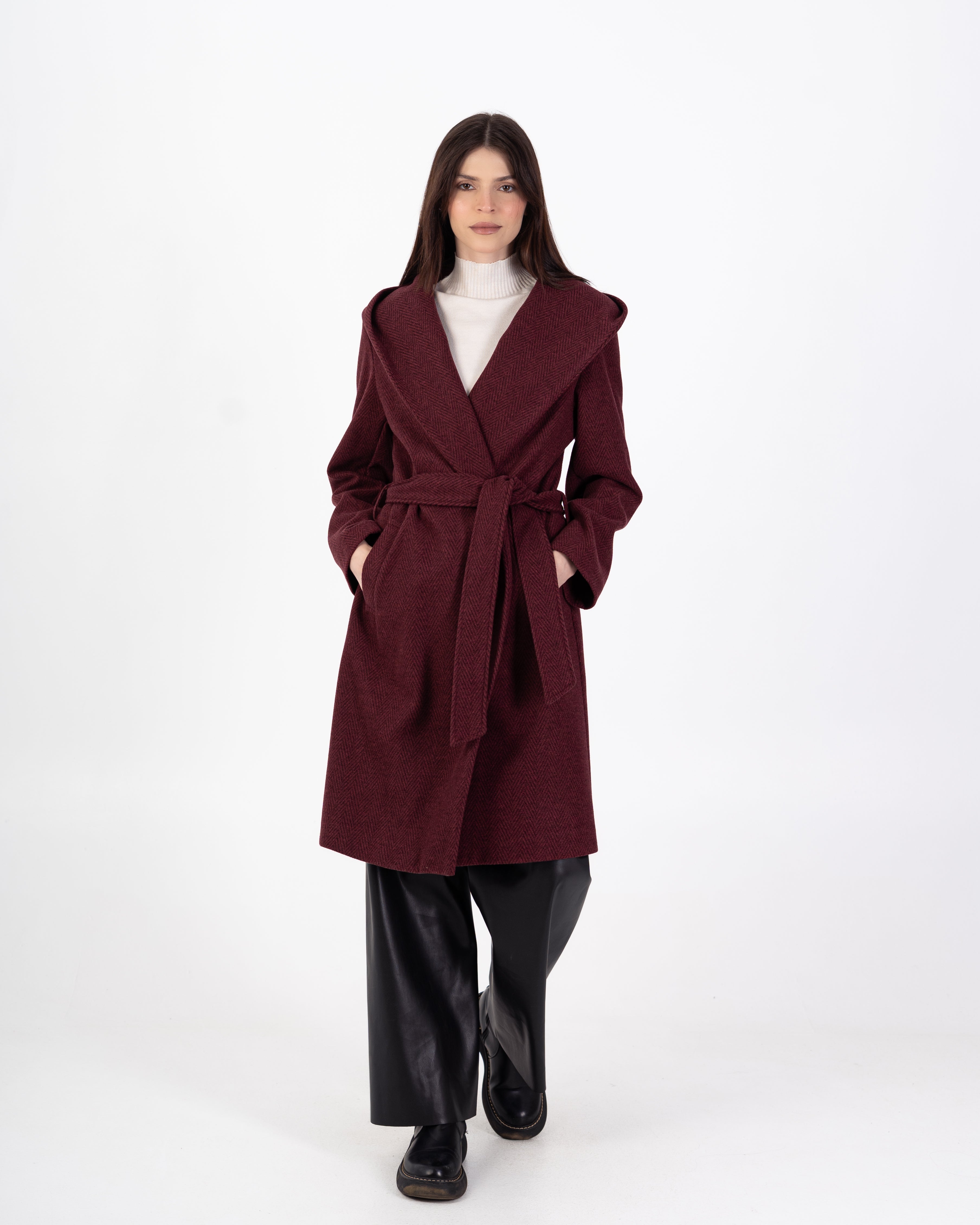 كارديجان صوف – سادة (غطاء رأس واسع)