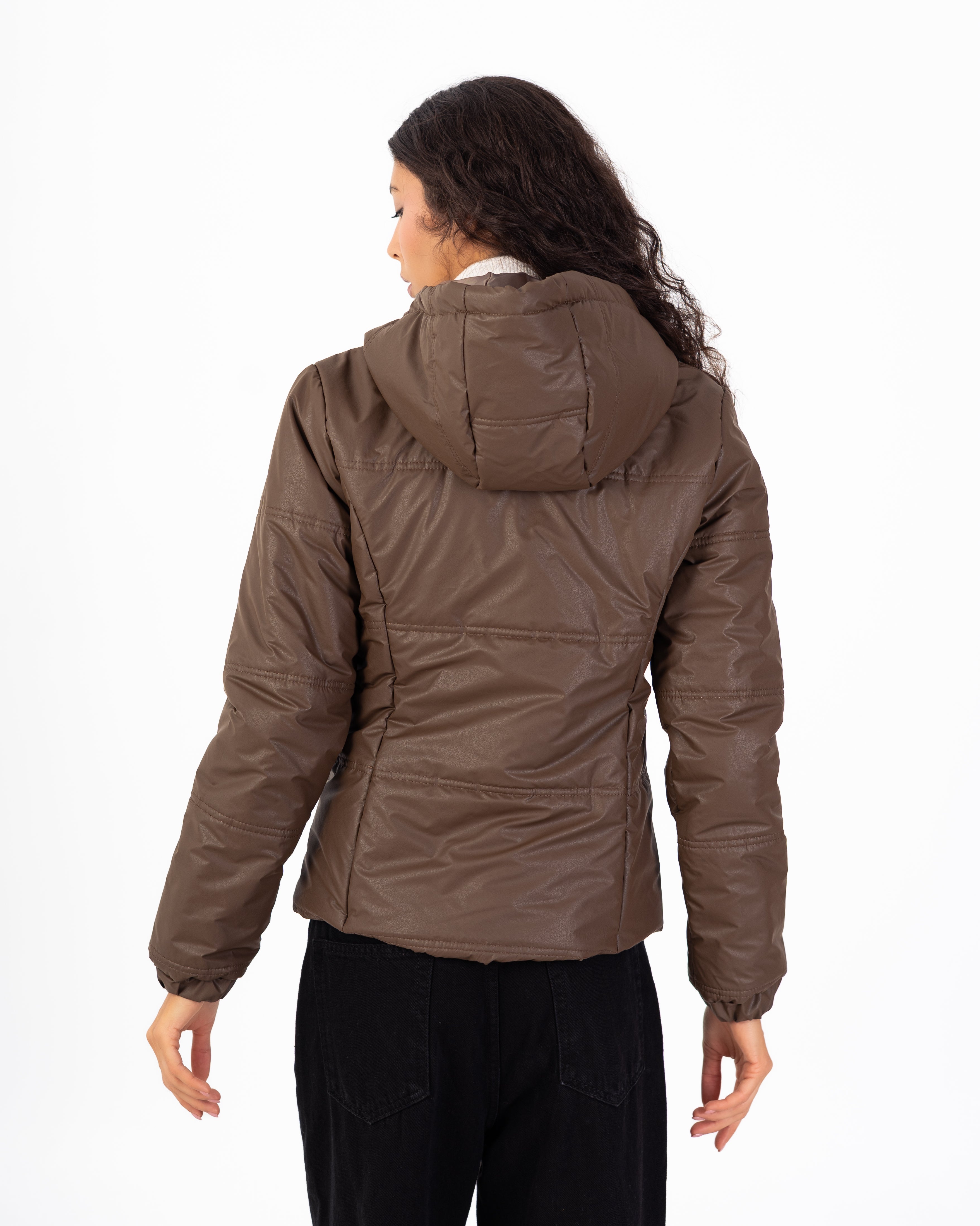 Leather Jacket – Quilted (Hooded)