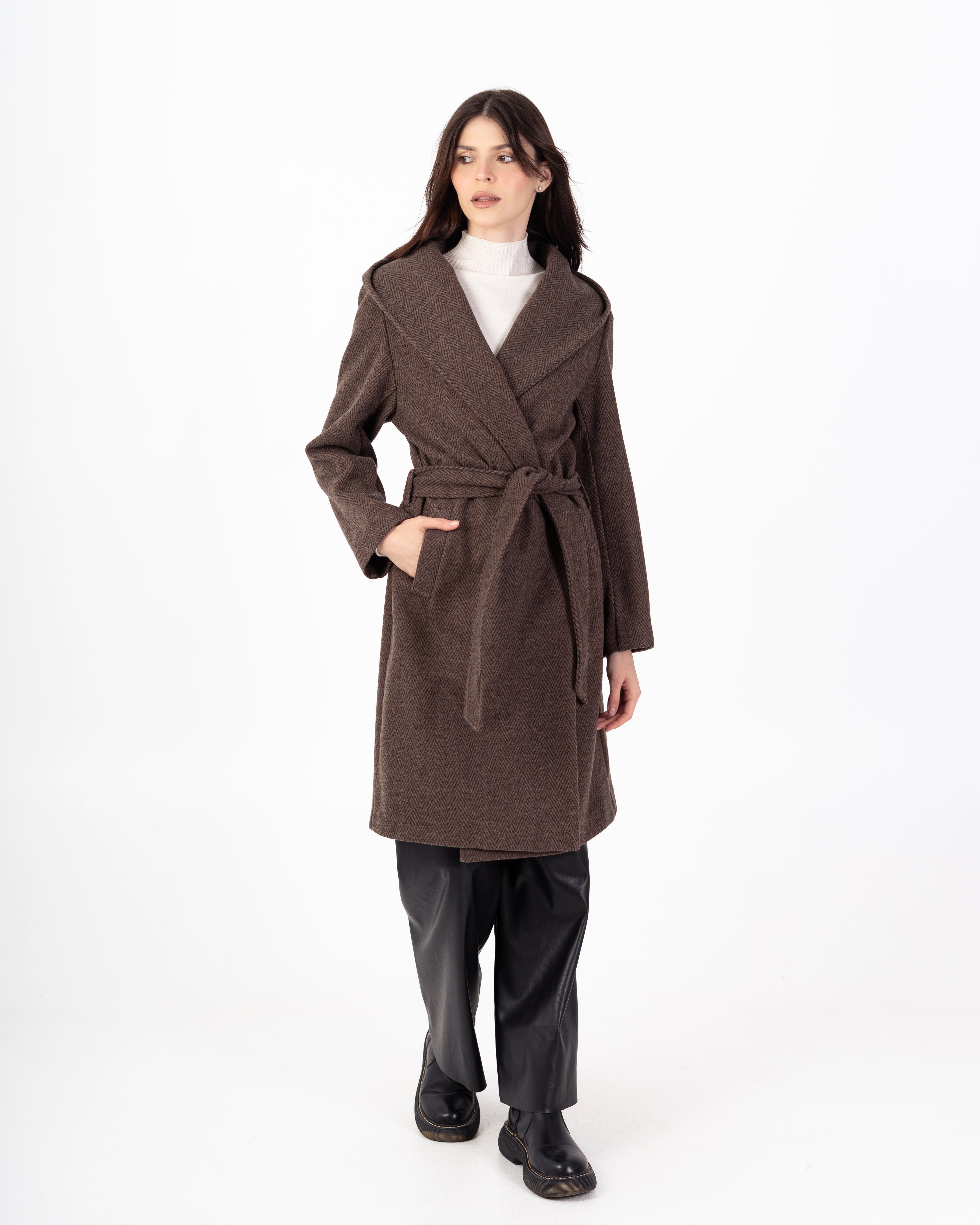 كارديجان صوف – سادة (غطاء رأس واسع)