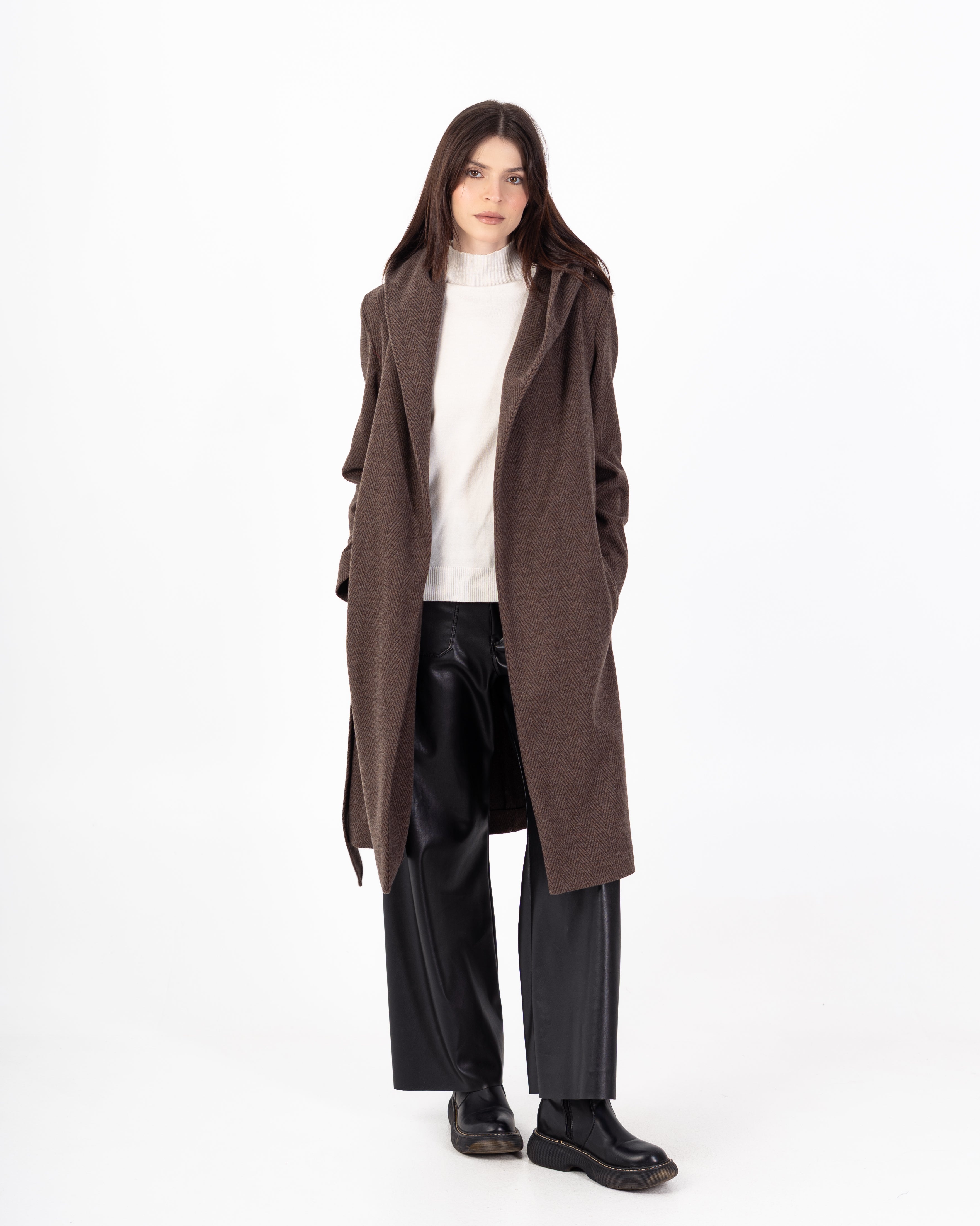 كارديجان صوف – سادة (غطاء رأس واسع)