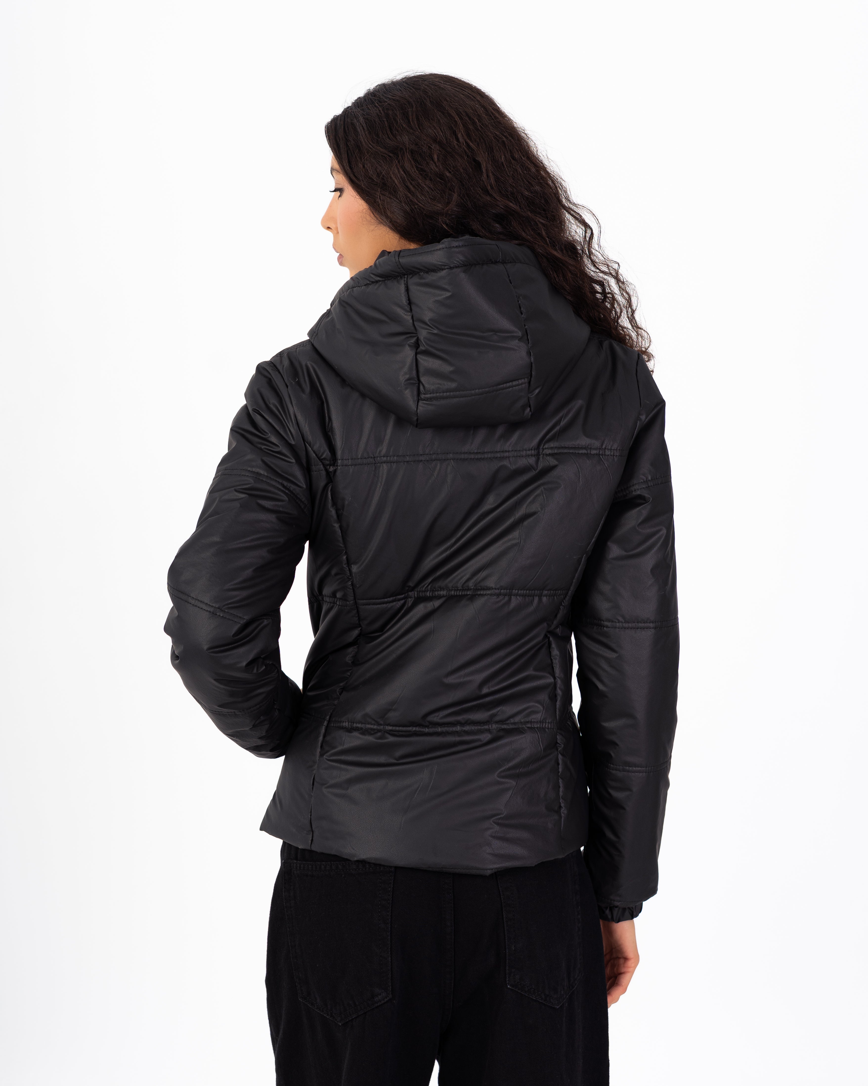Leather Jacket – Quilted (Hooded)