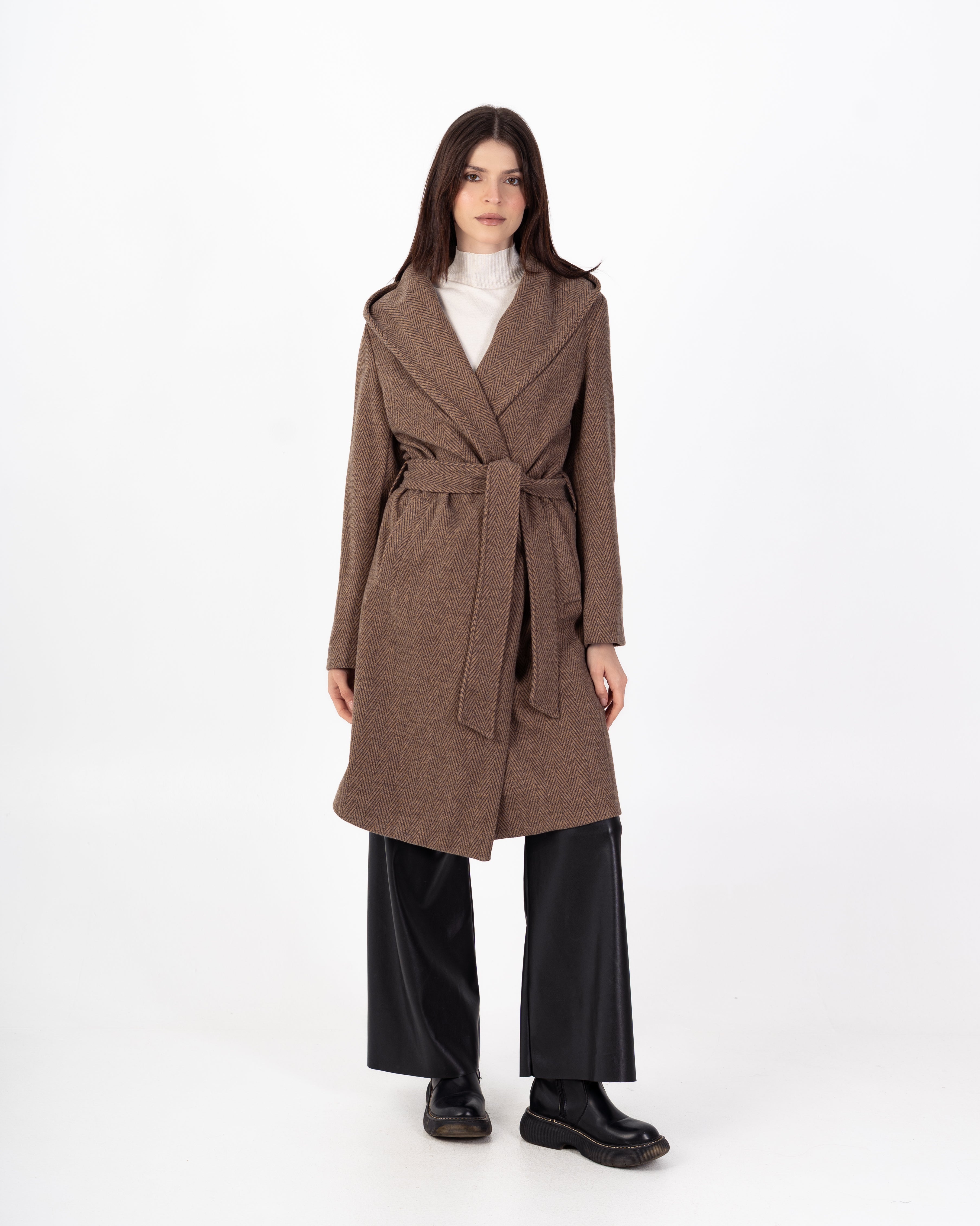 كارديجان صوف – سادة (غطاء رأس واسع)