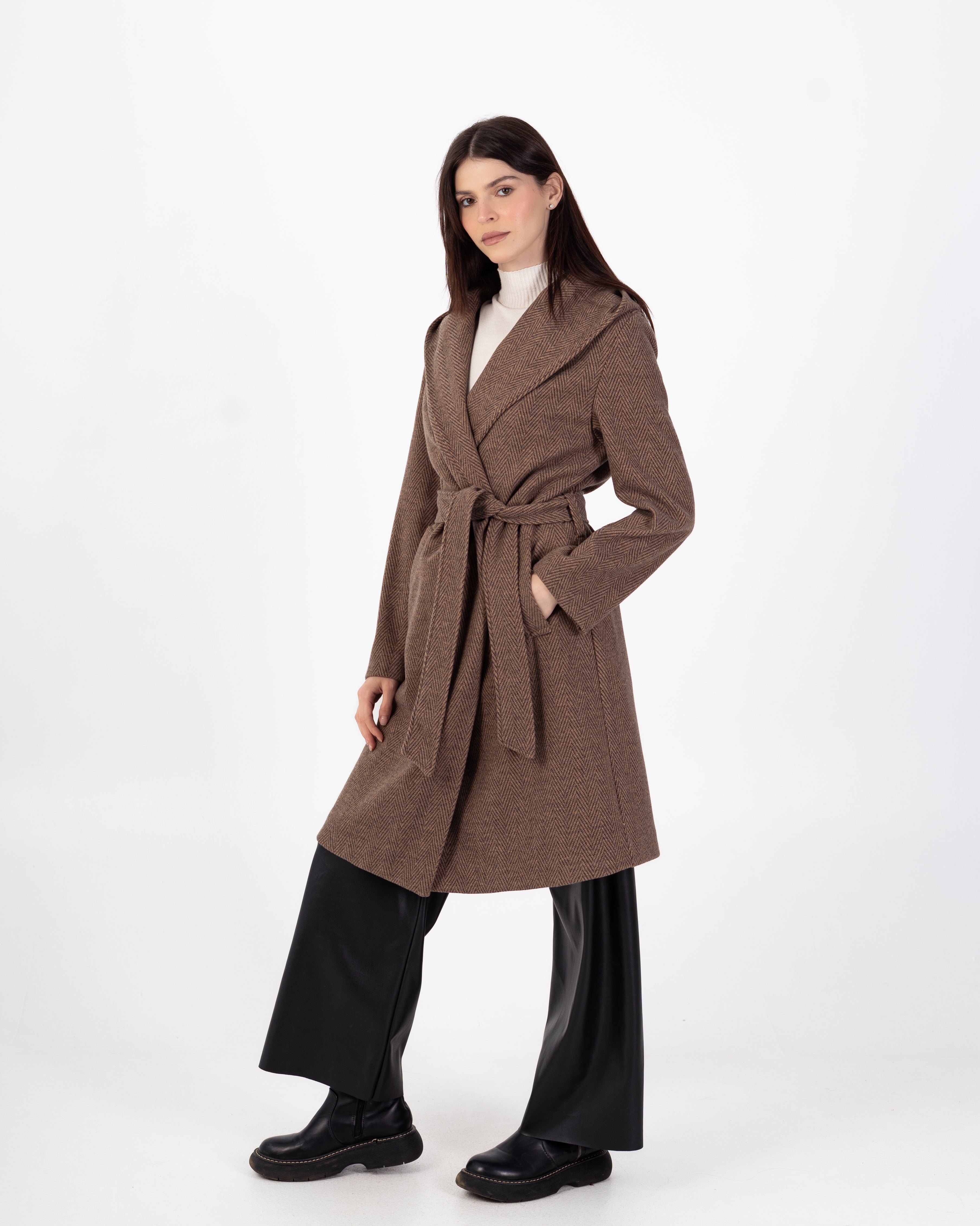 كارديجان صوف – سادة (غطاء رأس واسع)