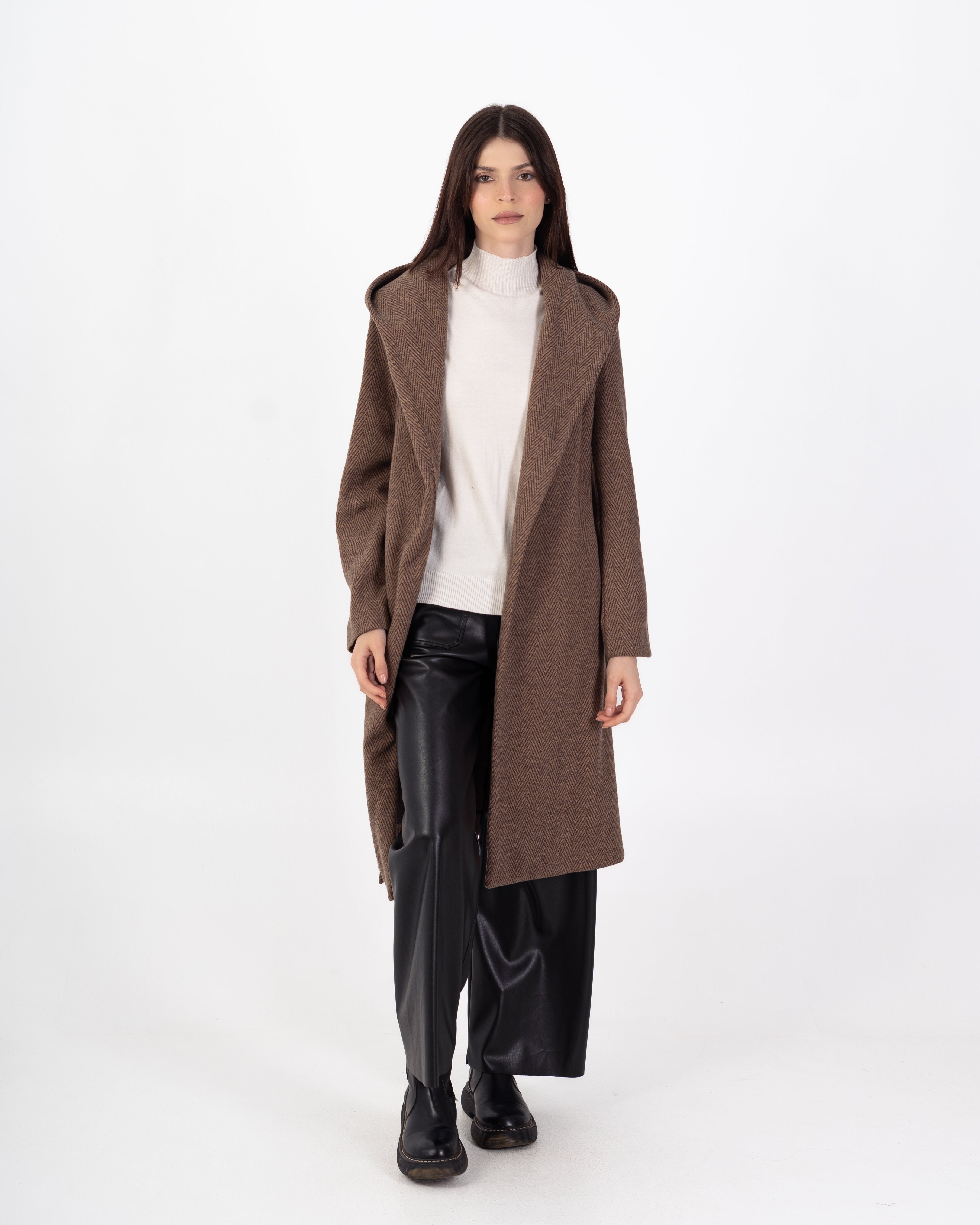 كارديجان صوف – سادة (غطاء رأس واسع)