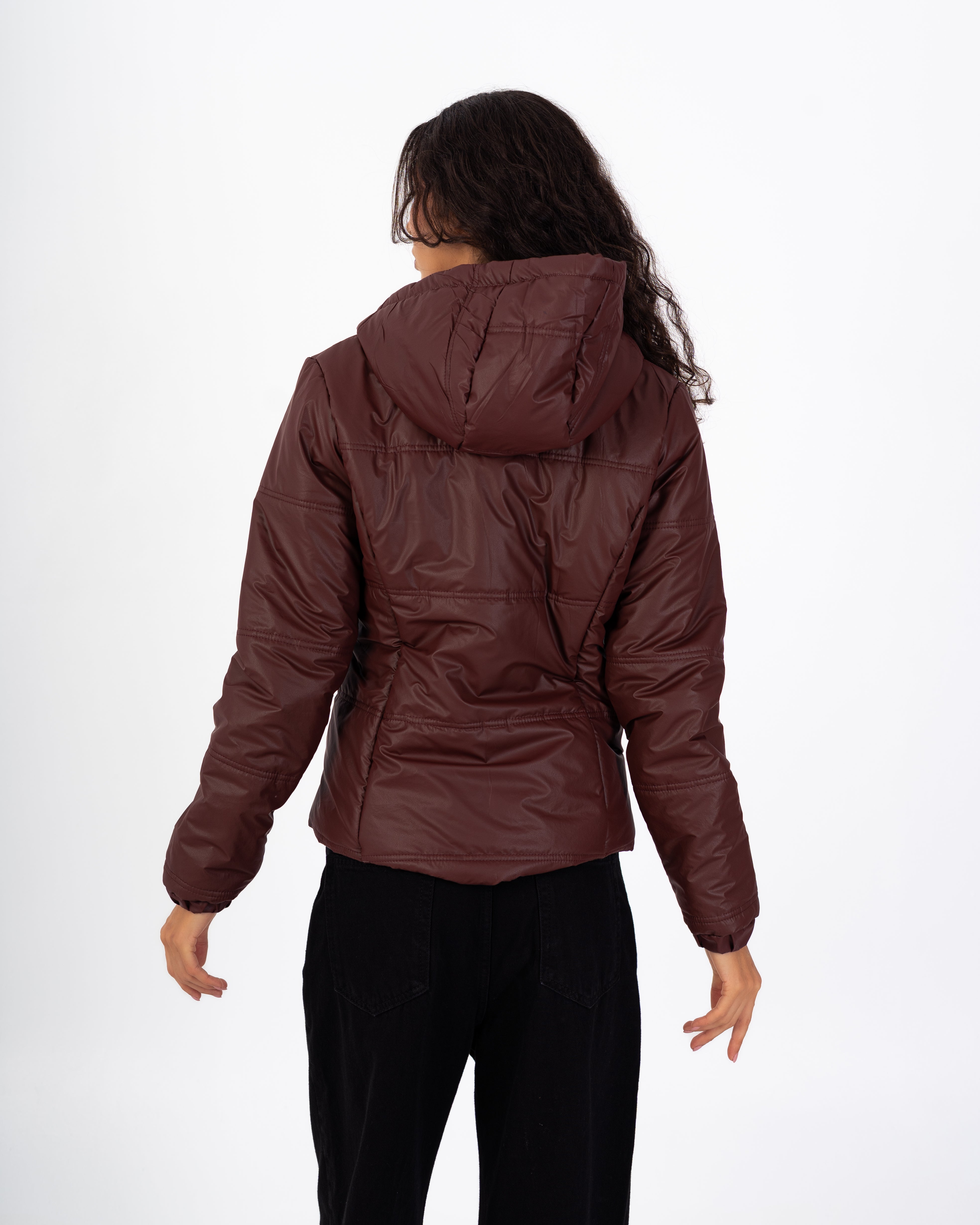 Leather Jacket – Quilted (Hooded)