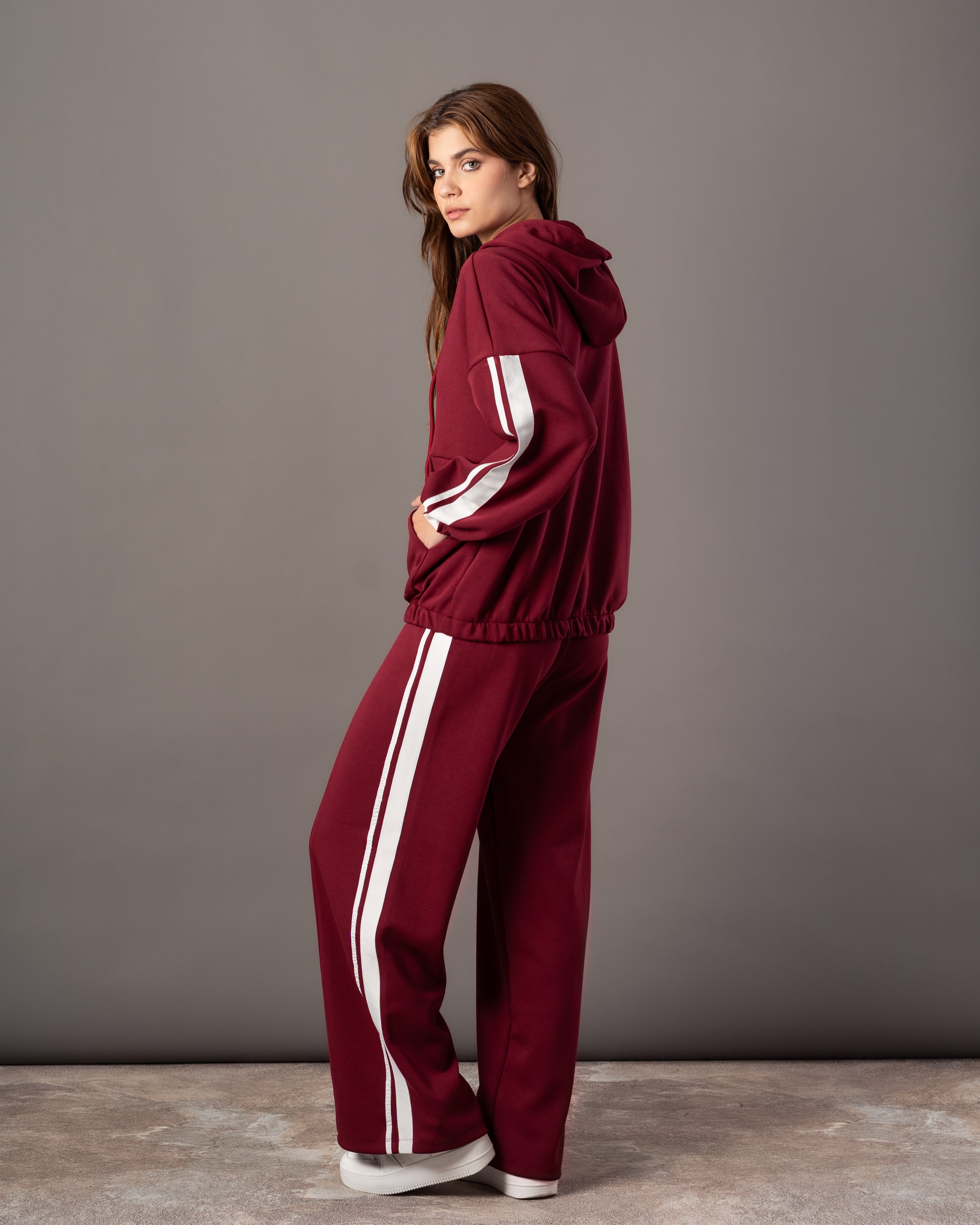 Plain Hoodie – Sleeve Stripe