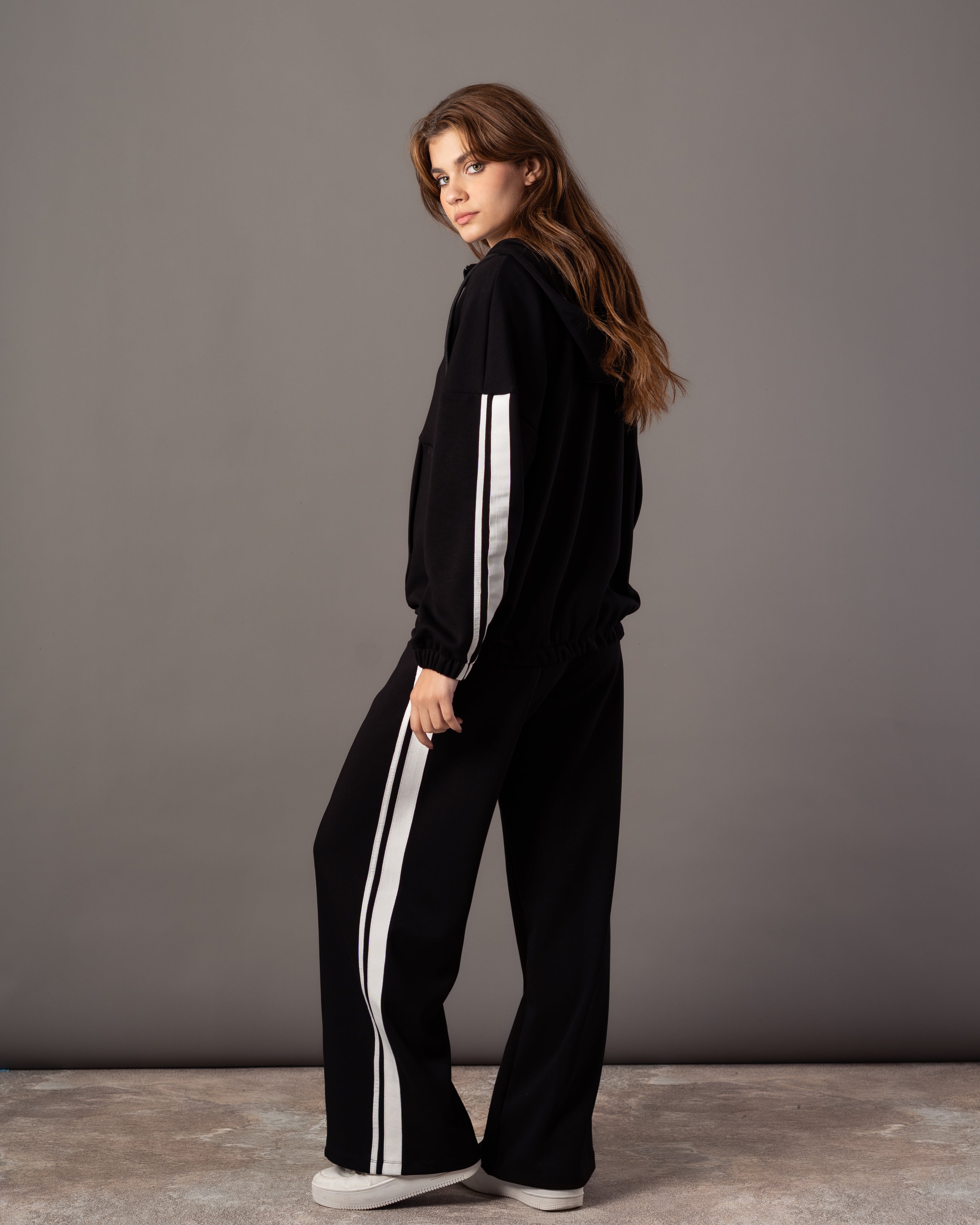 Plain Hoodie – Sleeve Stripe