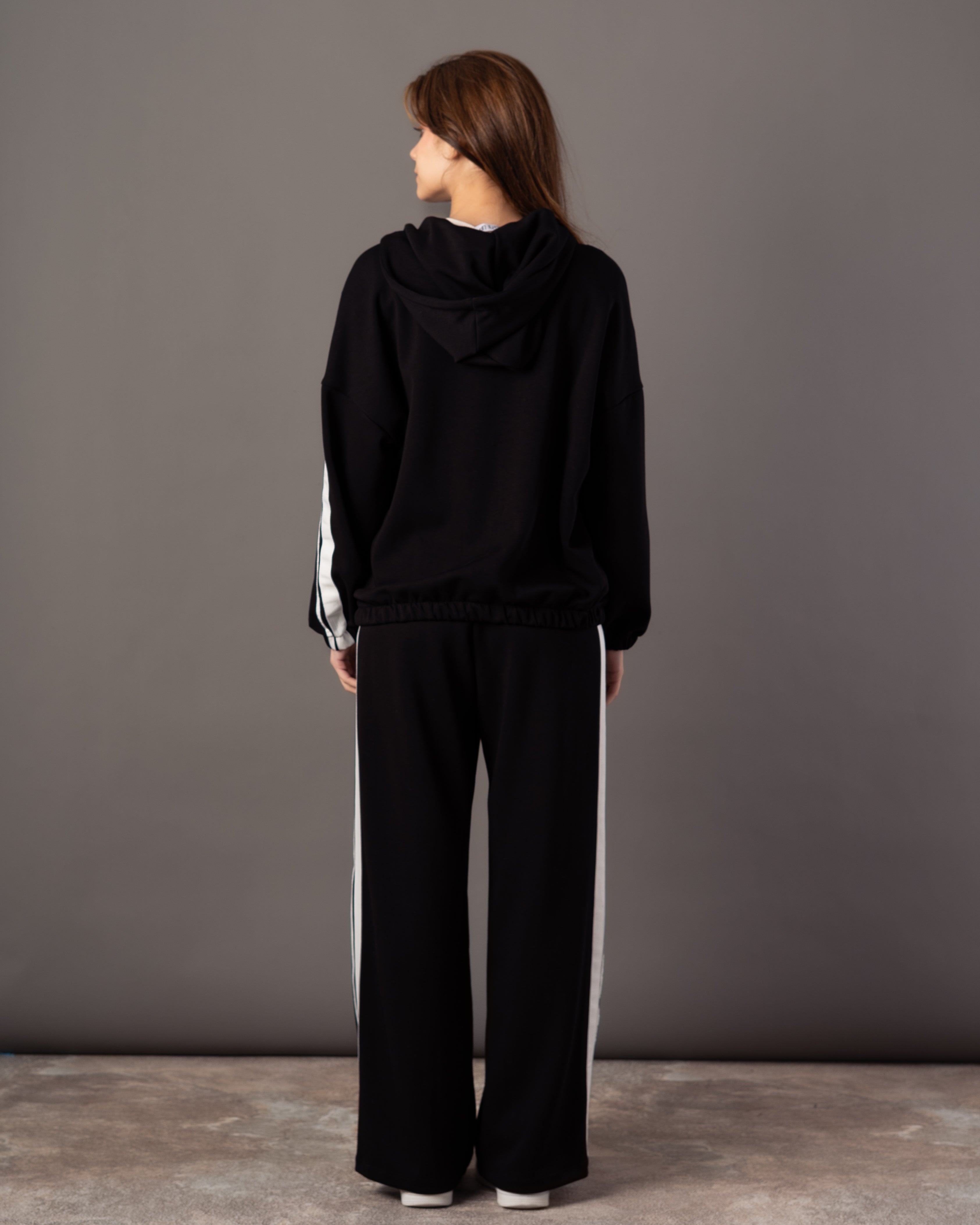 Plain Hoodie – Sleeve Stripe