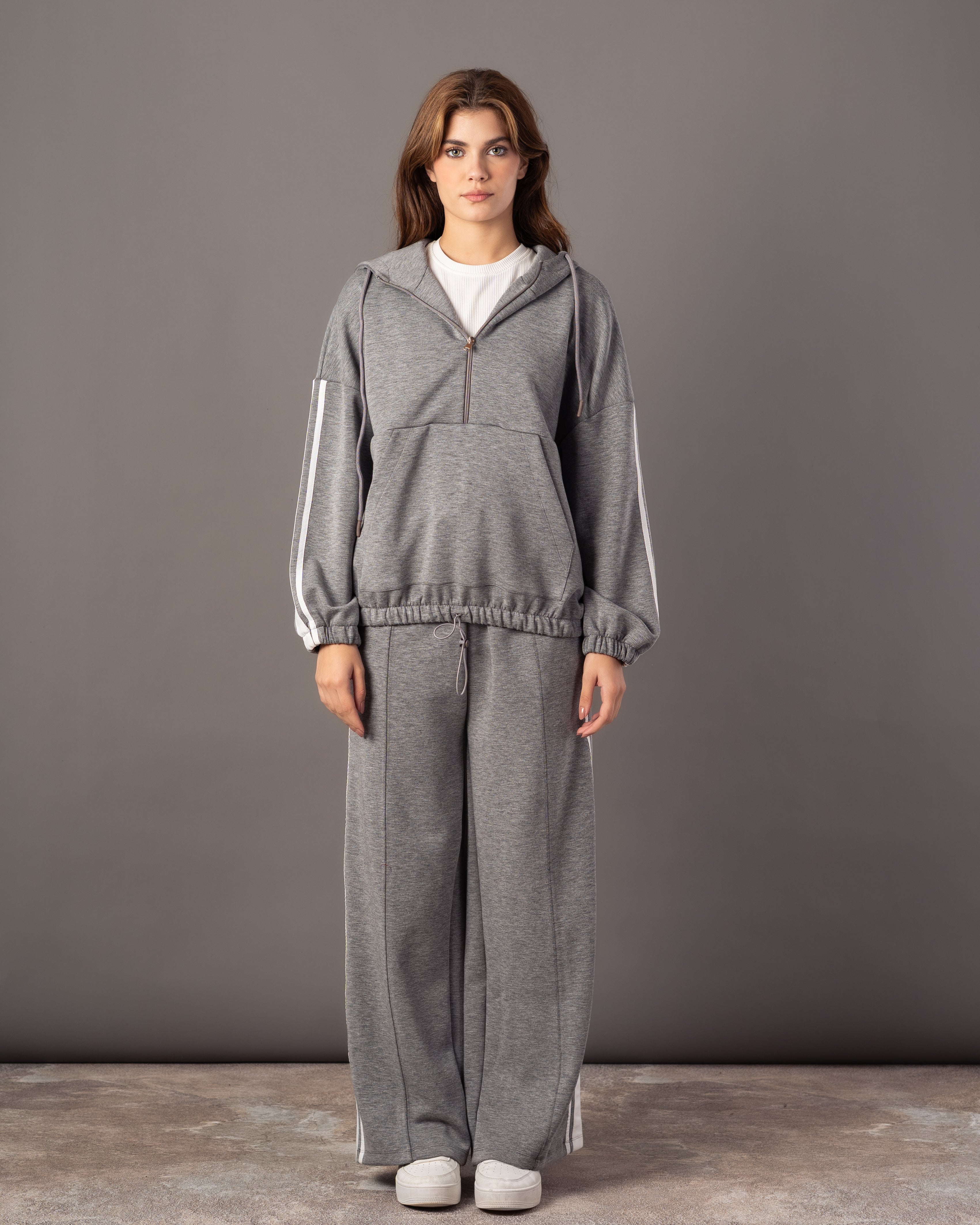 Plain Hoodie – Sleeve Stripe