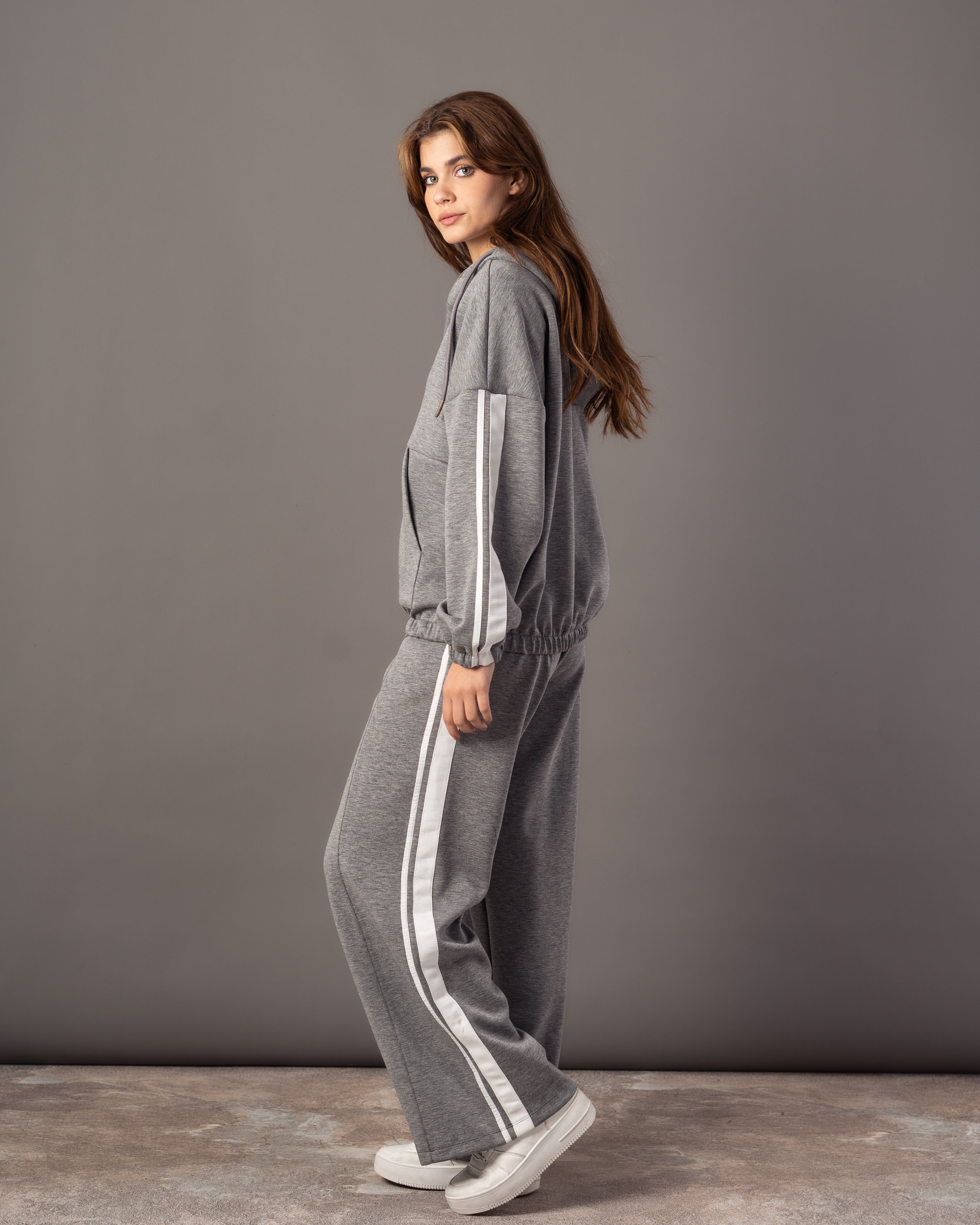 Plain Hoodie – Sleeve Stripe