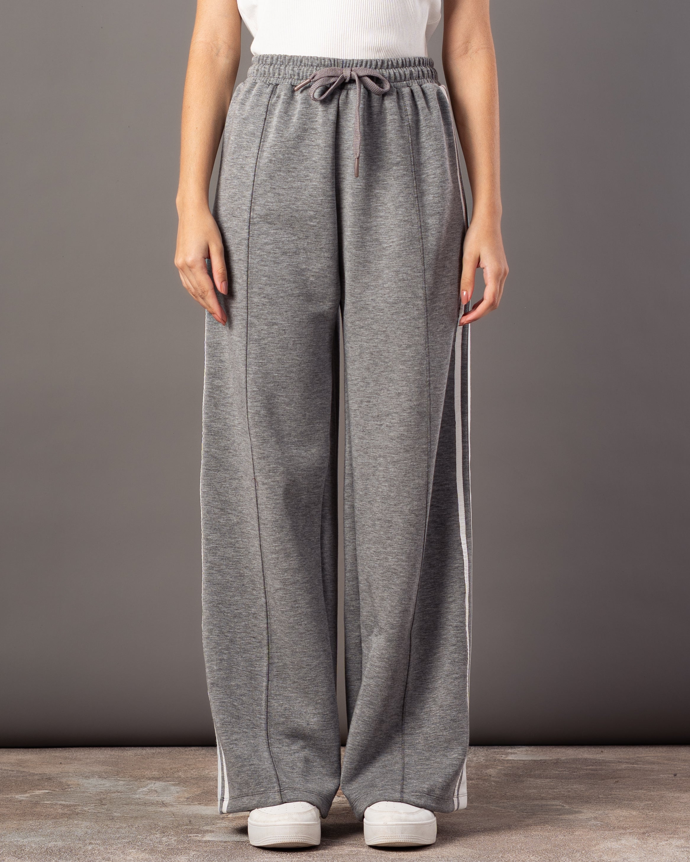Drawstring Waist Trouser – Vertical Leg Stripe