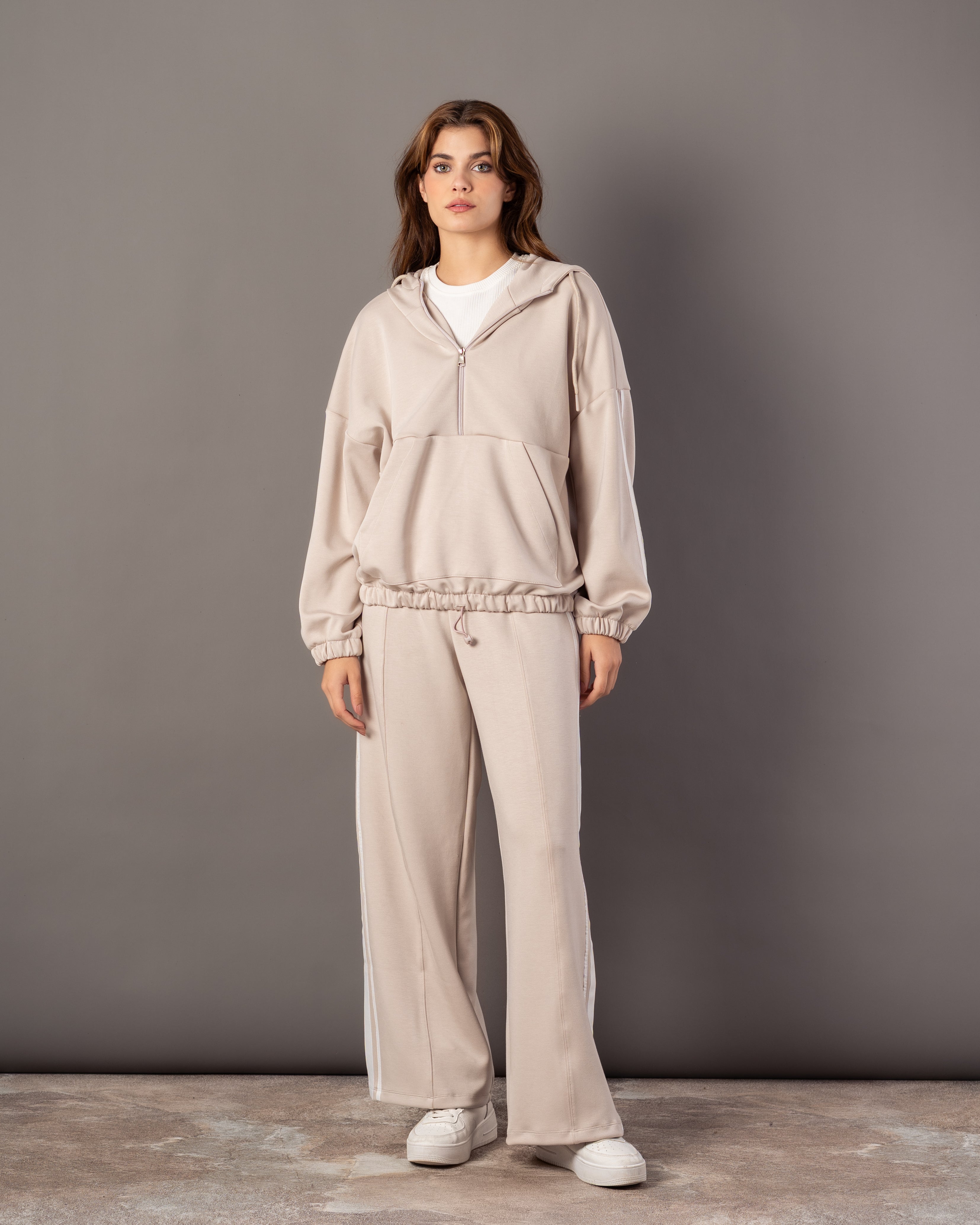 Plain Hoodie – Sleeve Stripe