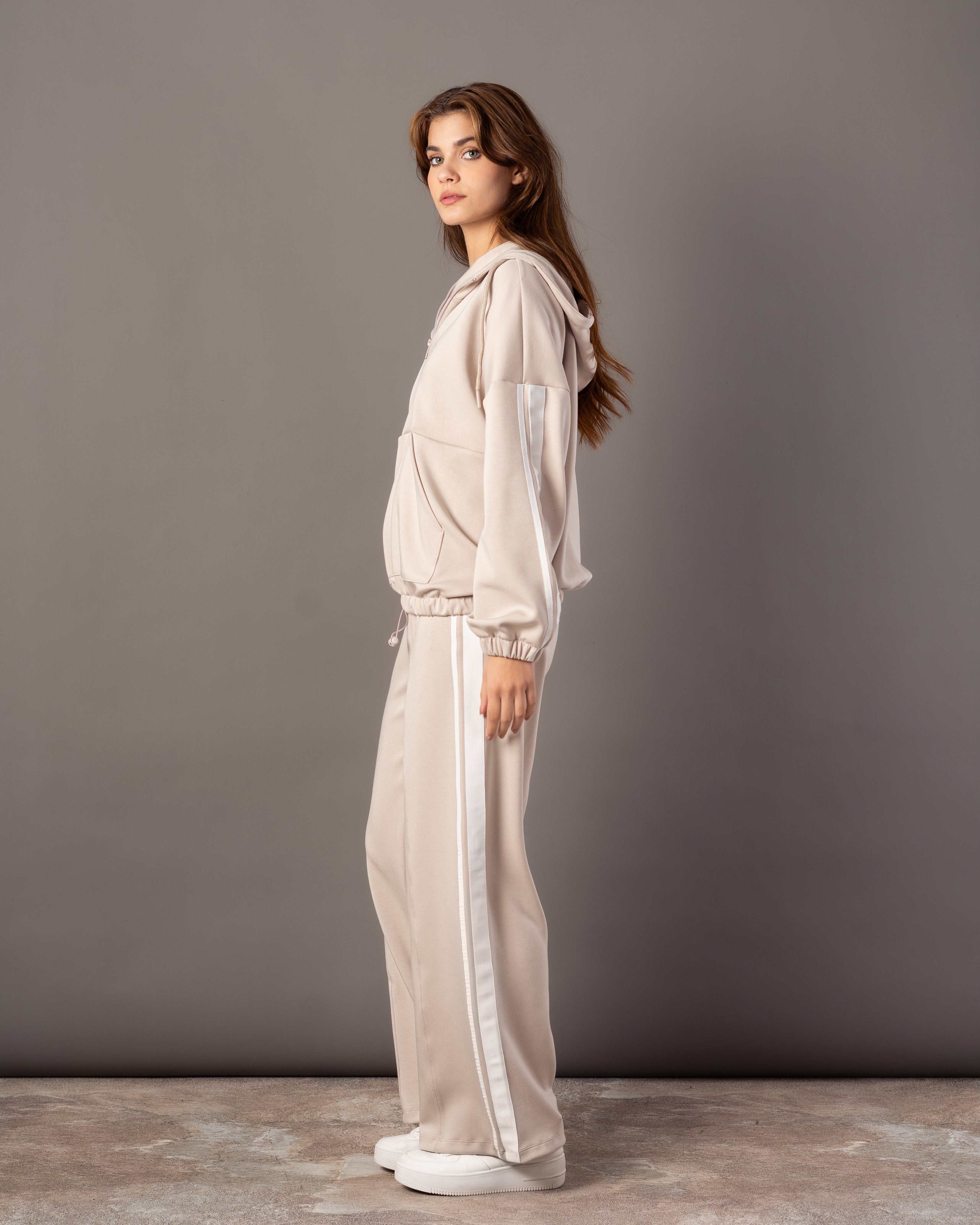 Plain Hoodie – Sleeve Stripe