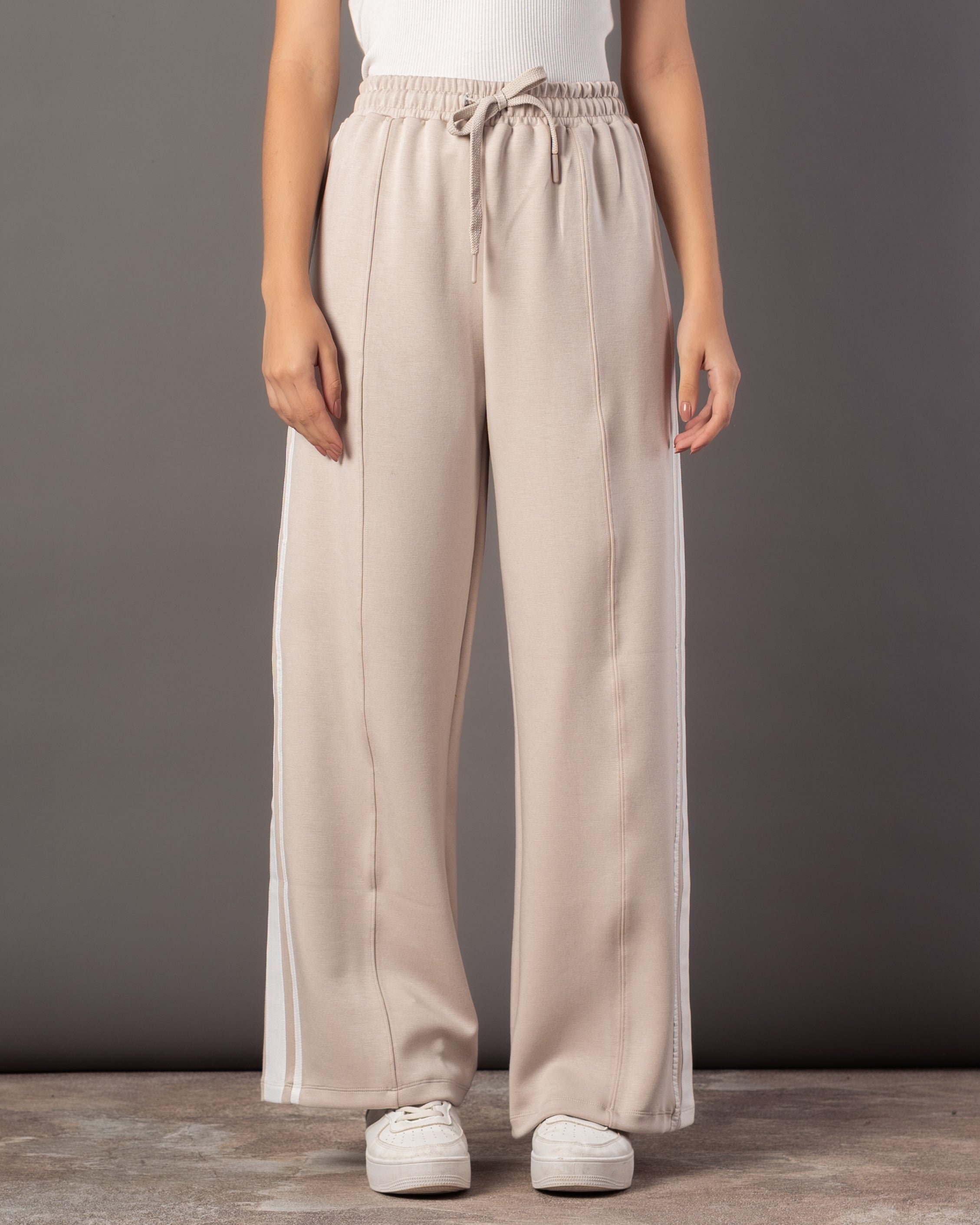 Drawstring Waist Trouser – Vertical Leg Stripe