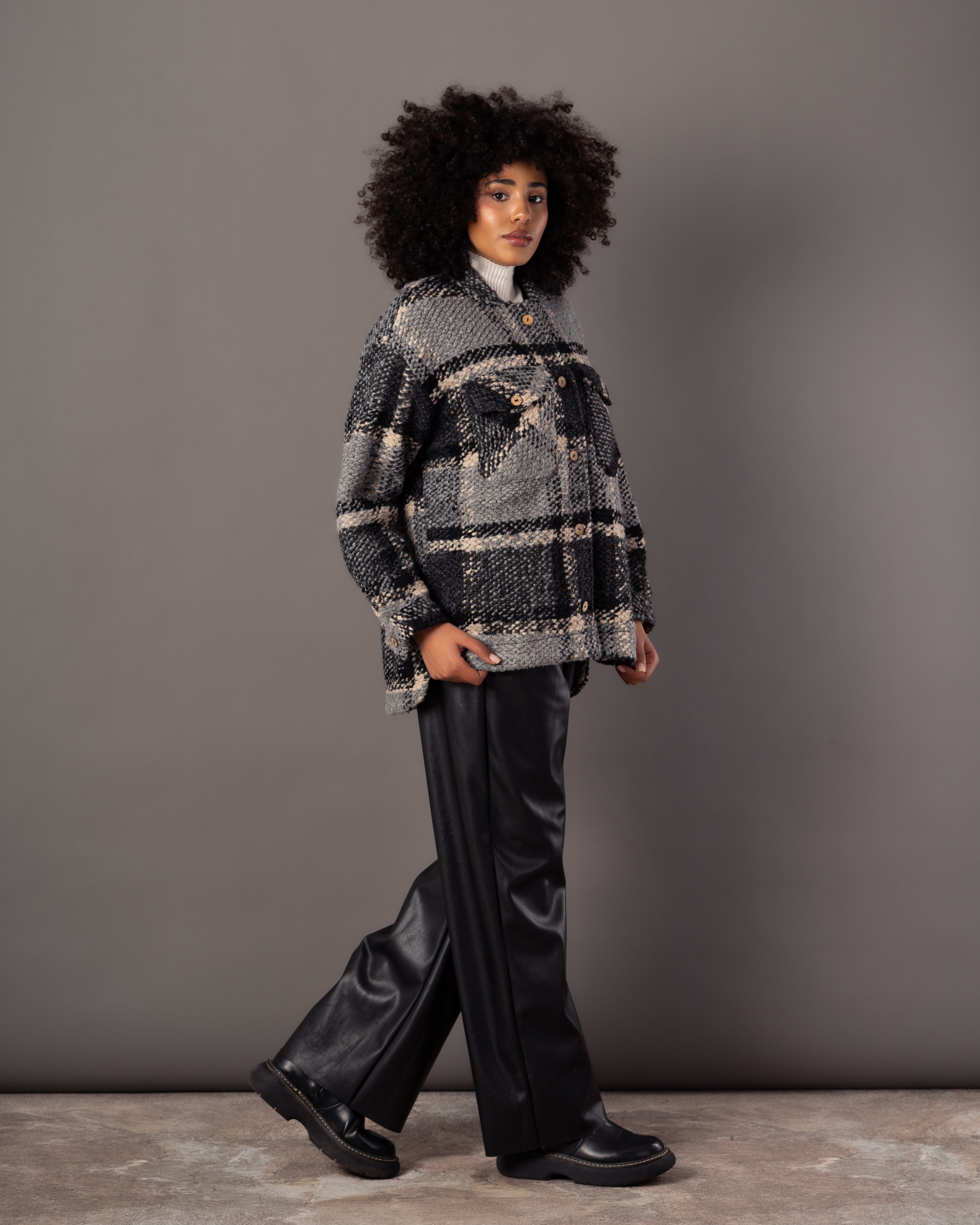 Wool Jacket – Simple Wooden Buttons