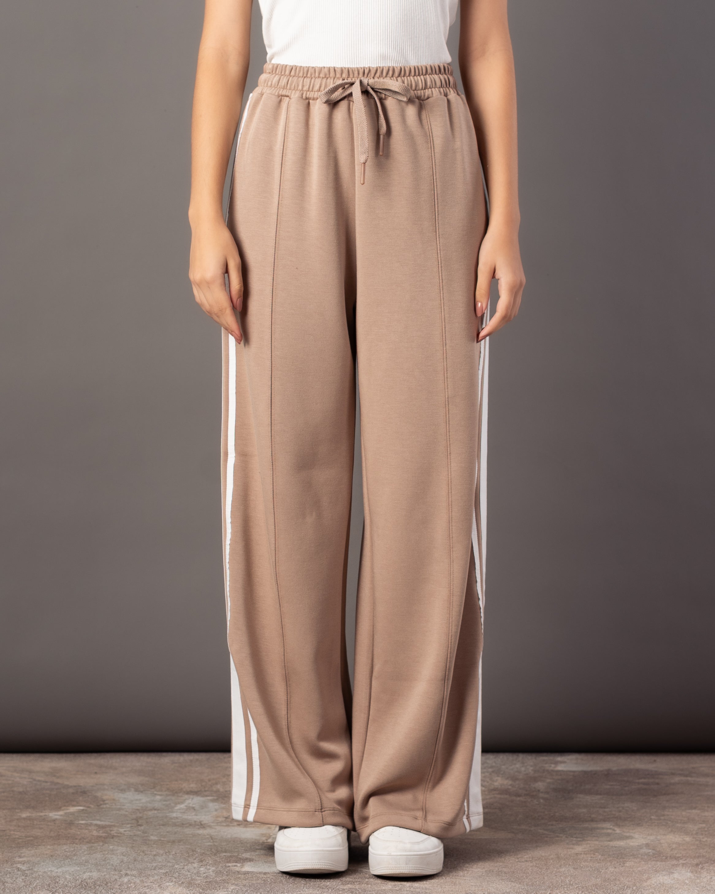 Drawstring Waist Trouser – Vertical Leg Stripe