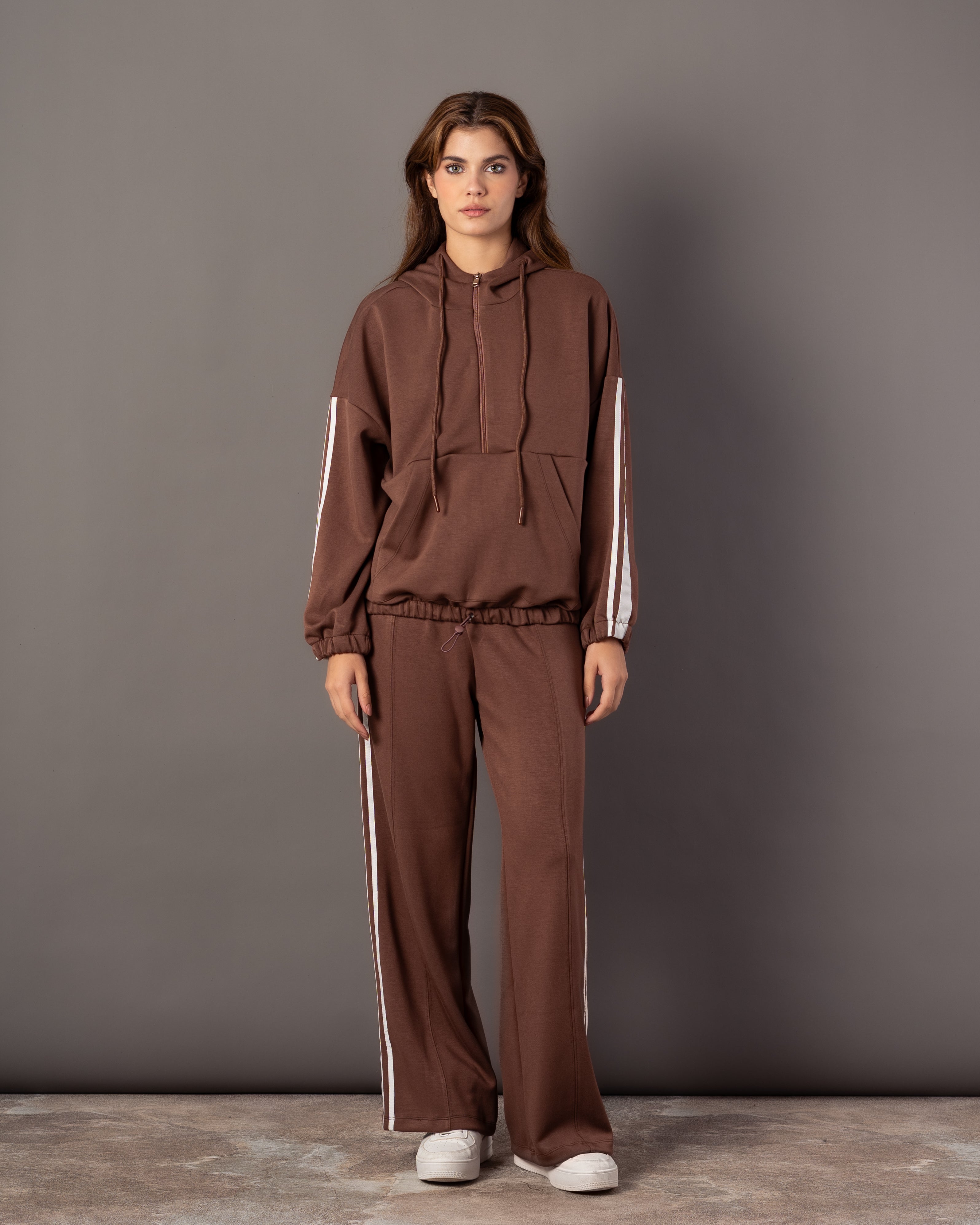 Plain Hoodie – Sleeve Stripe