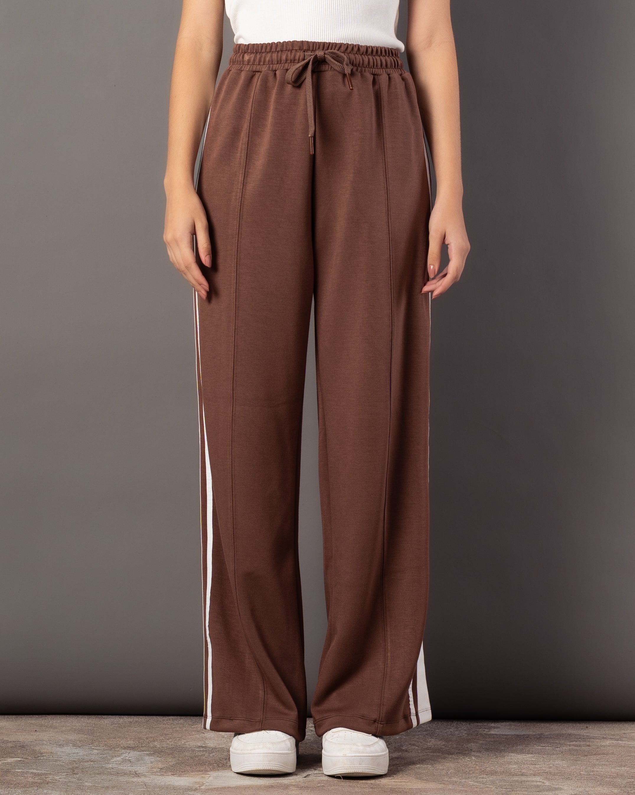Drawstring Waist Trouser – Vertical Leg Stripe