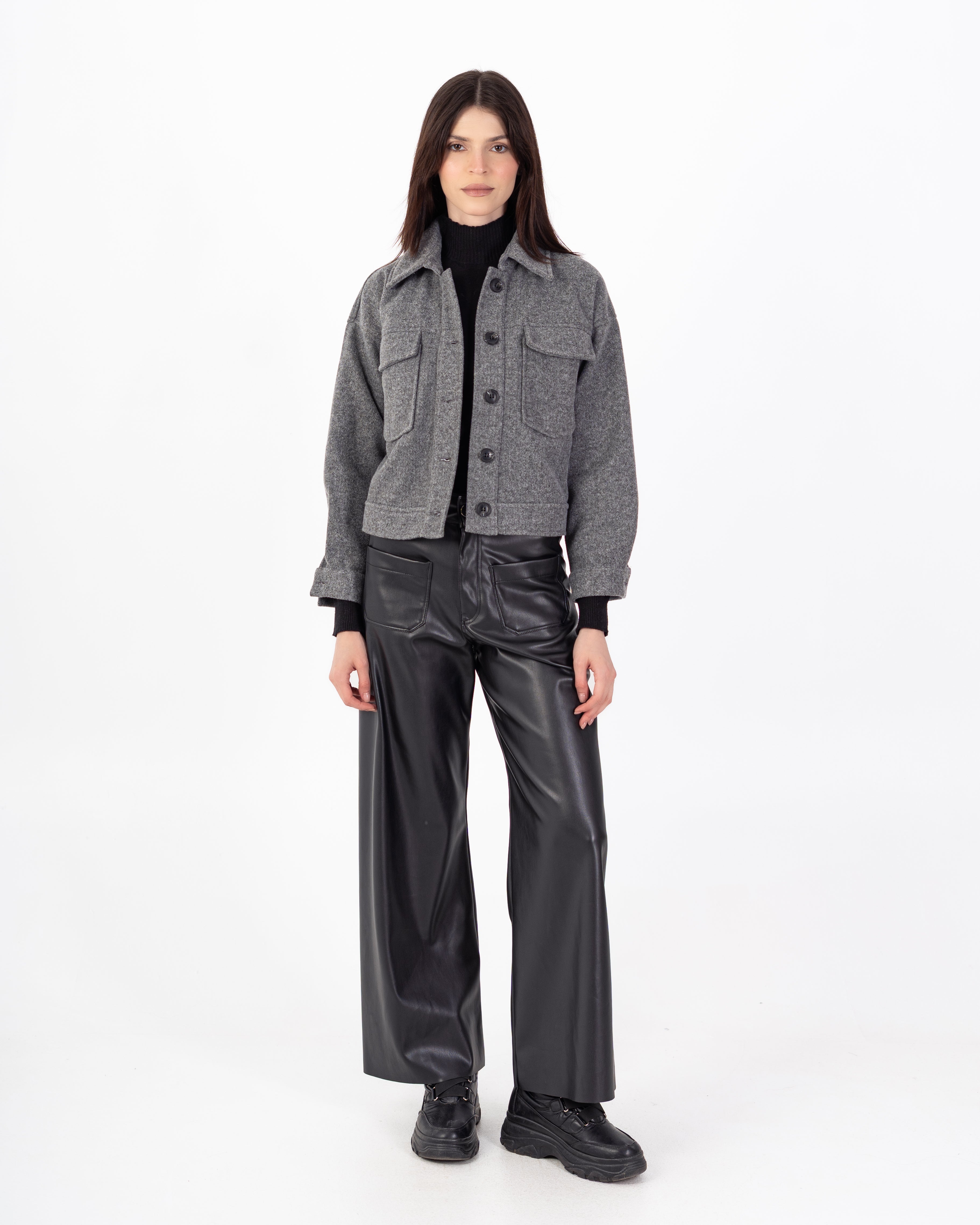 جاكيت صوف – قصير (جيوب)